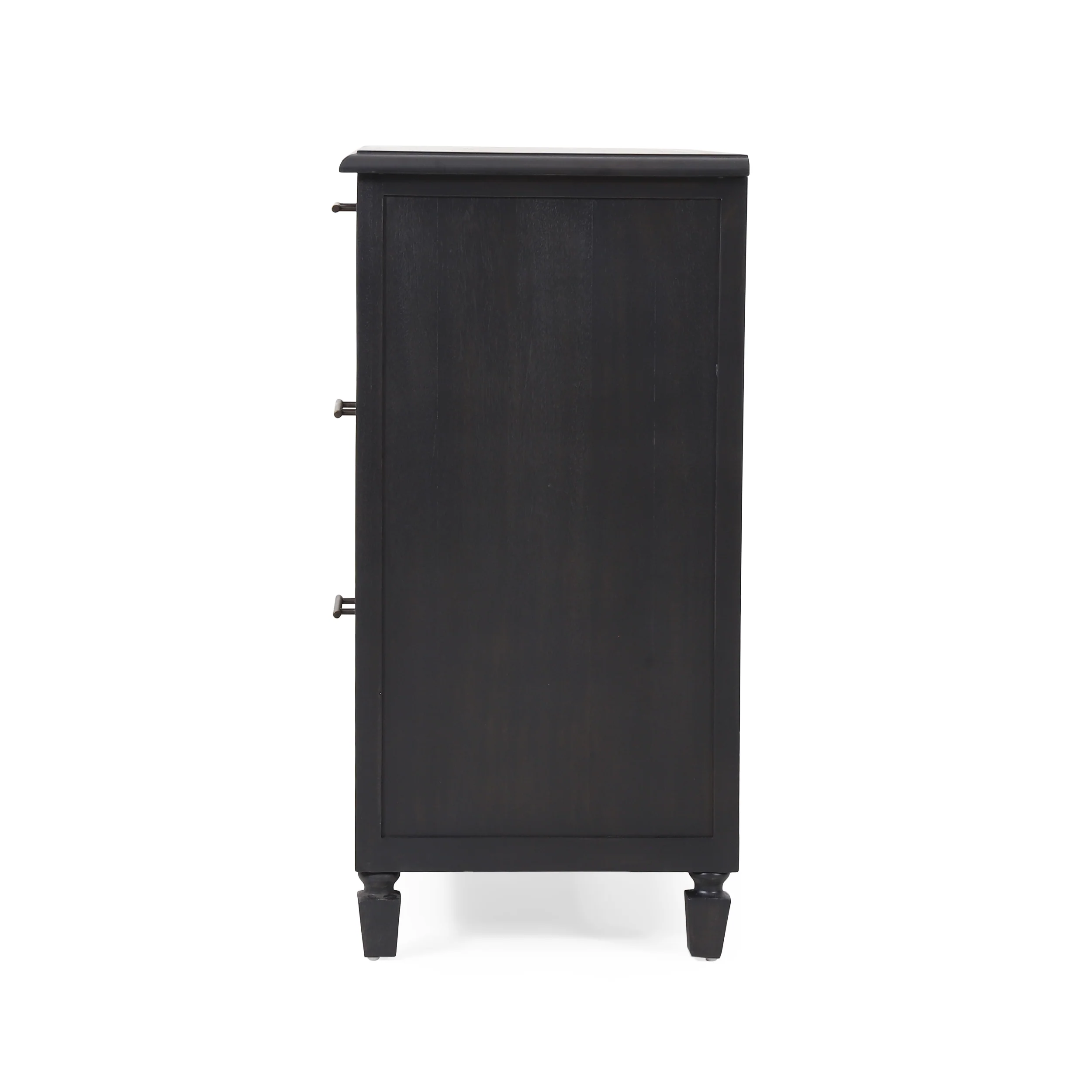 Black 3-Drawer Dresser with Cane Accent - Image 18