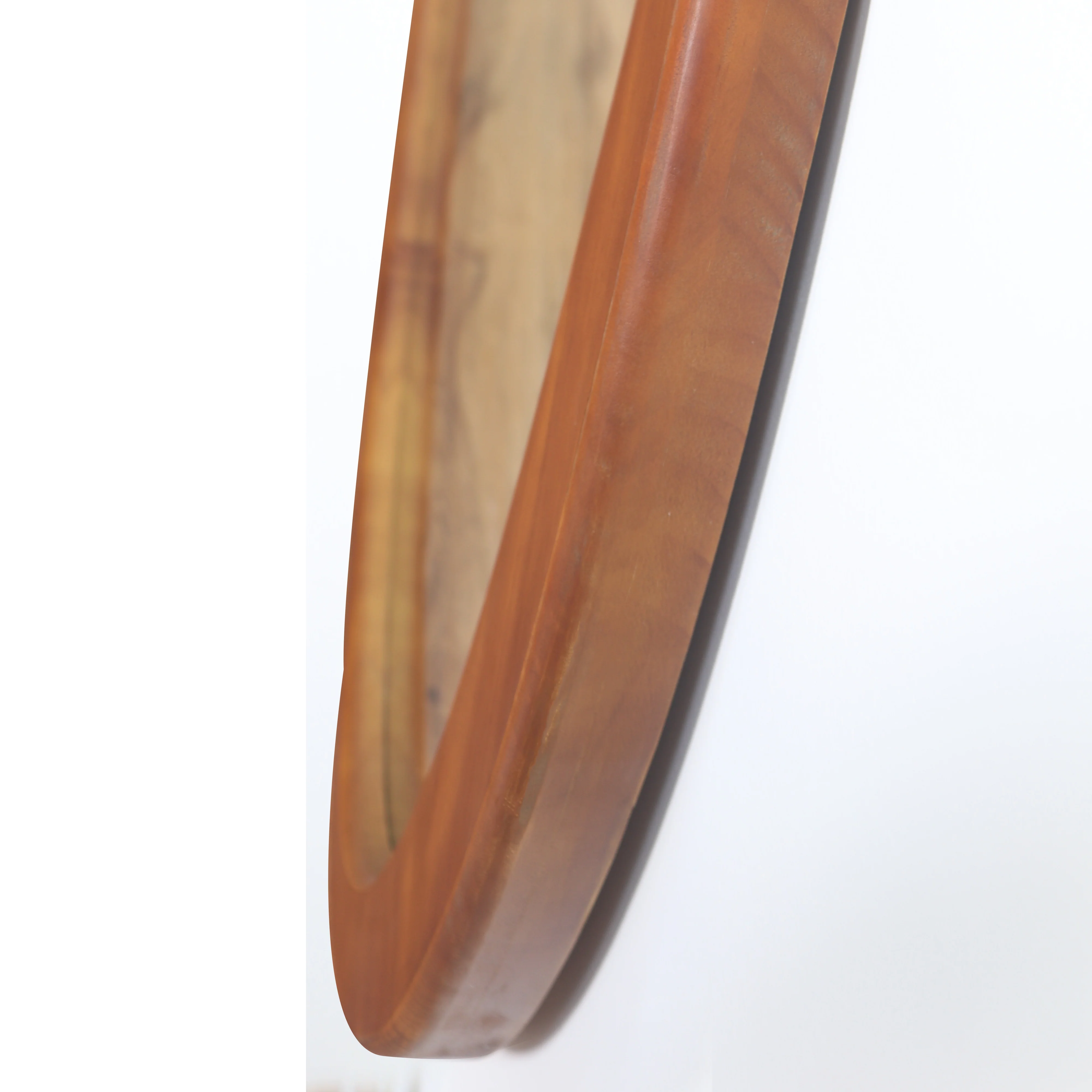 45" Wall Mirror with Curvy Shape and Pine Wood Frame - Image 5