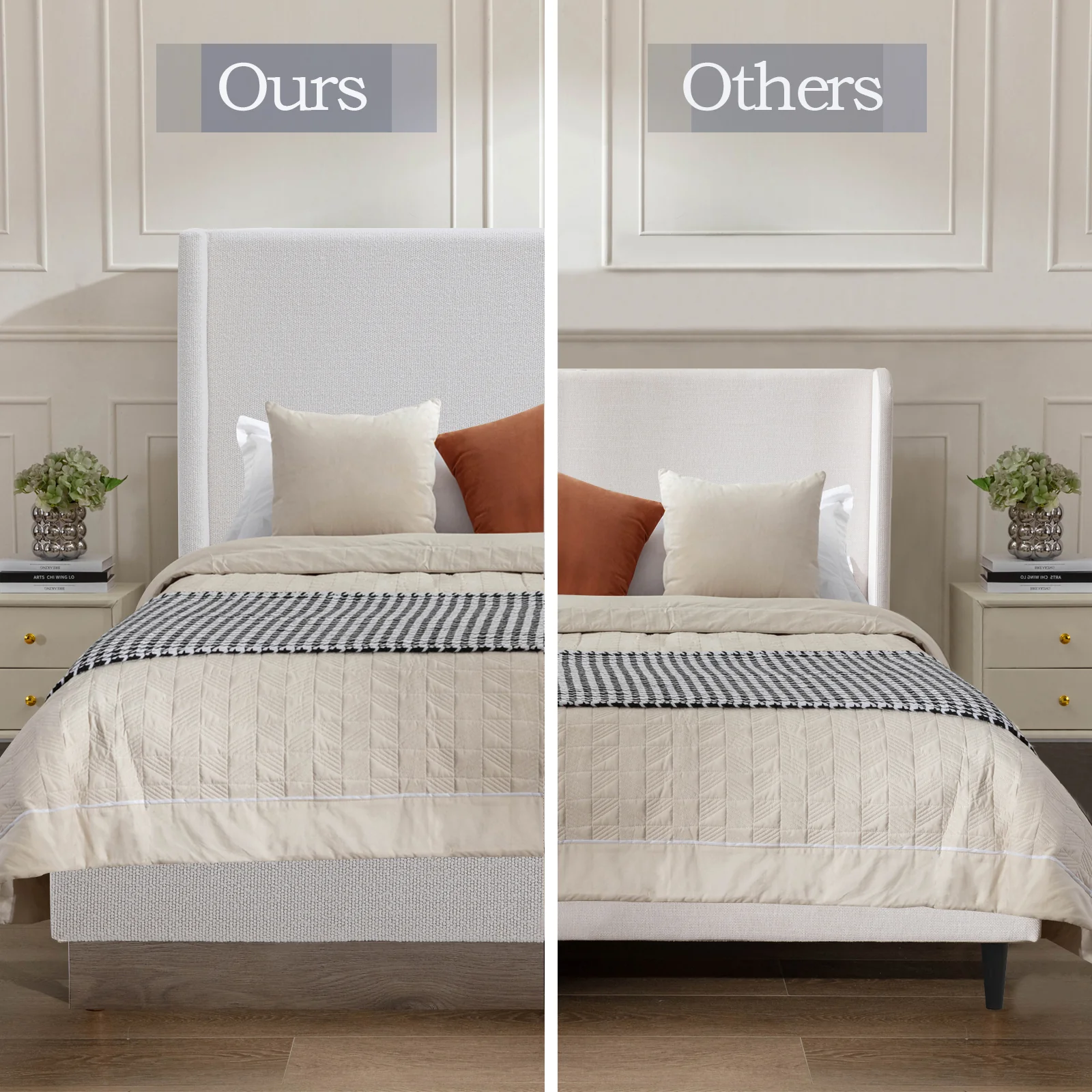 Hosford Upholstered Wingback Bed - Image 8