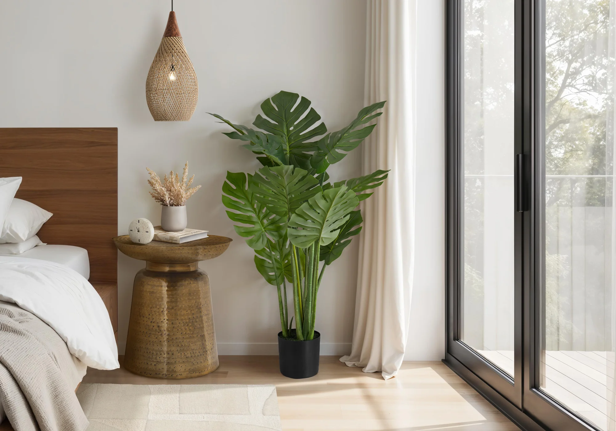 45" Faux Monstera Tree - Image 2