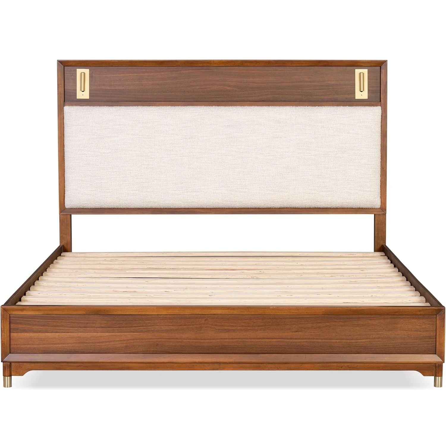 Edison Mid-Century Modern Upholstered Bed with Reading Light - Image 14