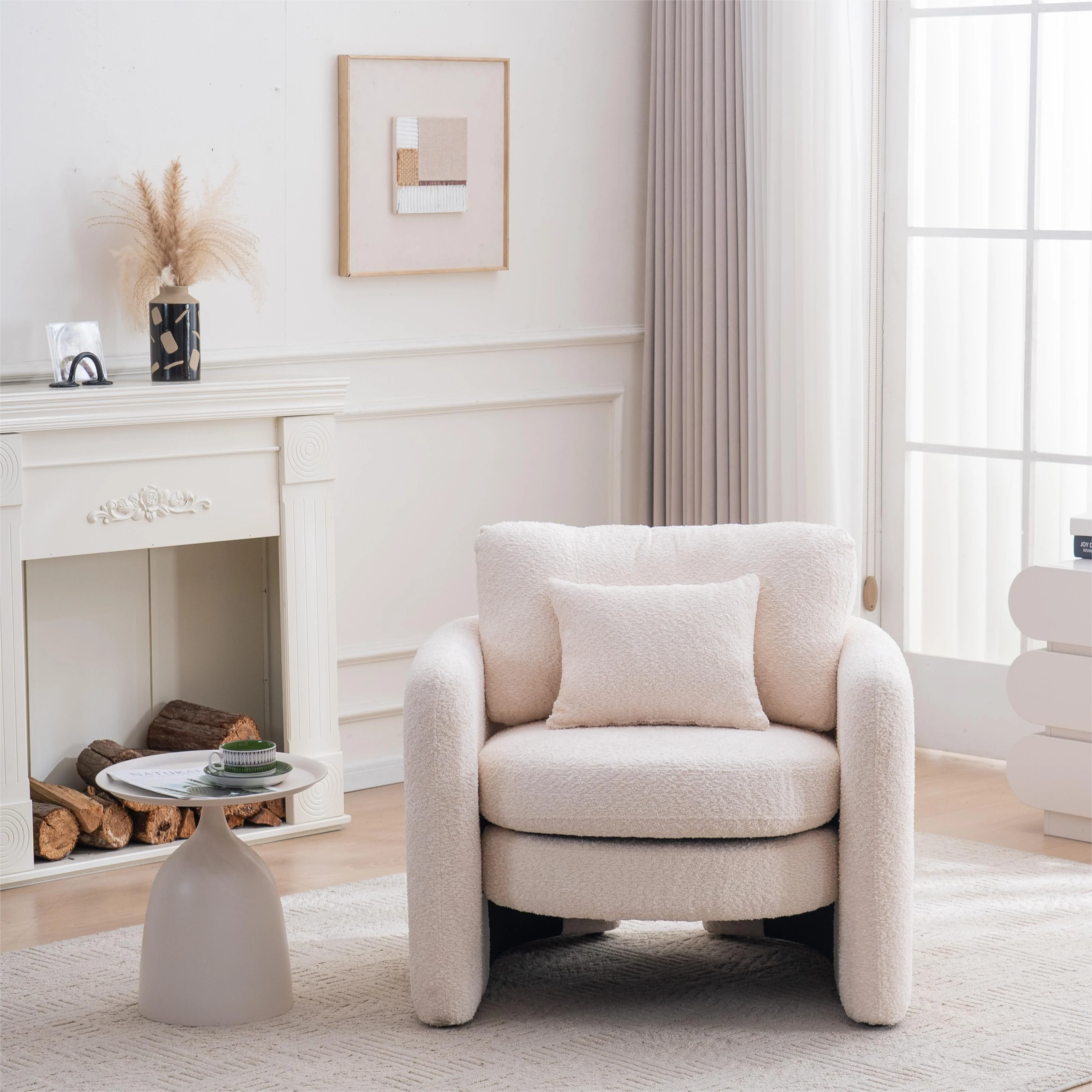 Rosewick Rounded Corner Cozy Modern Accent Chair - Image 13