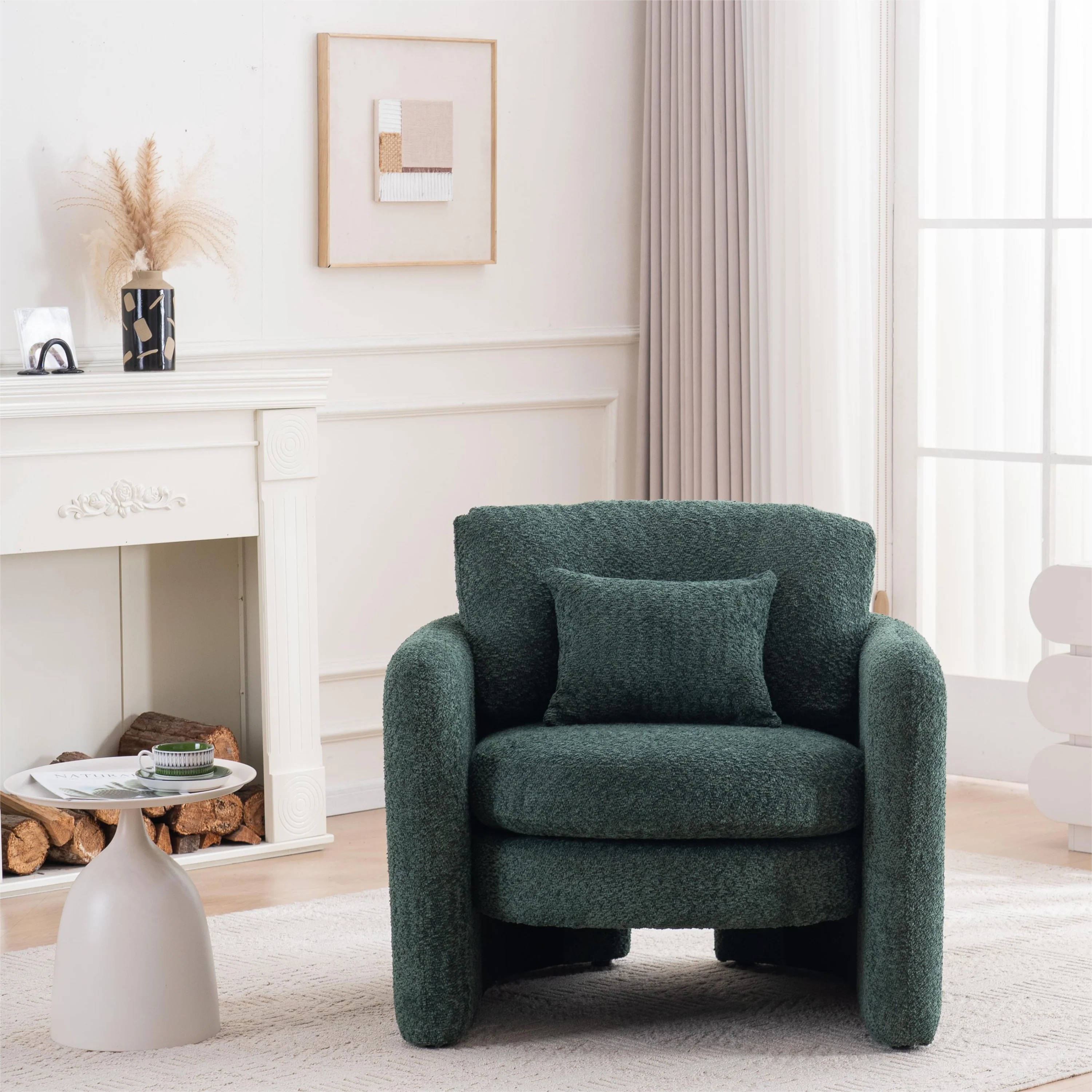 Rosewick Rounded Corner Cozy Modern Accent Chair - Image 3