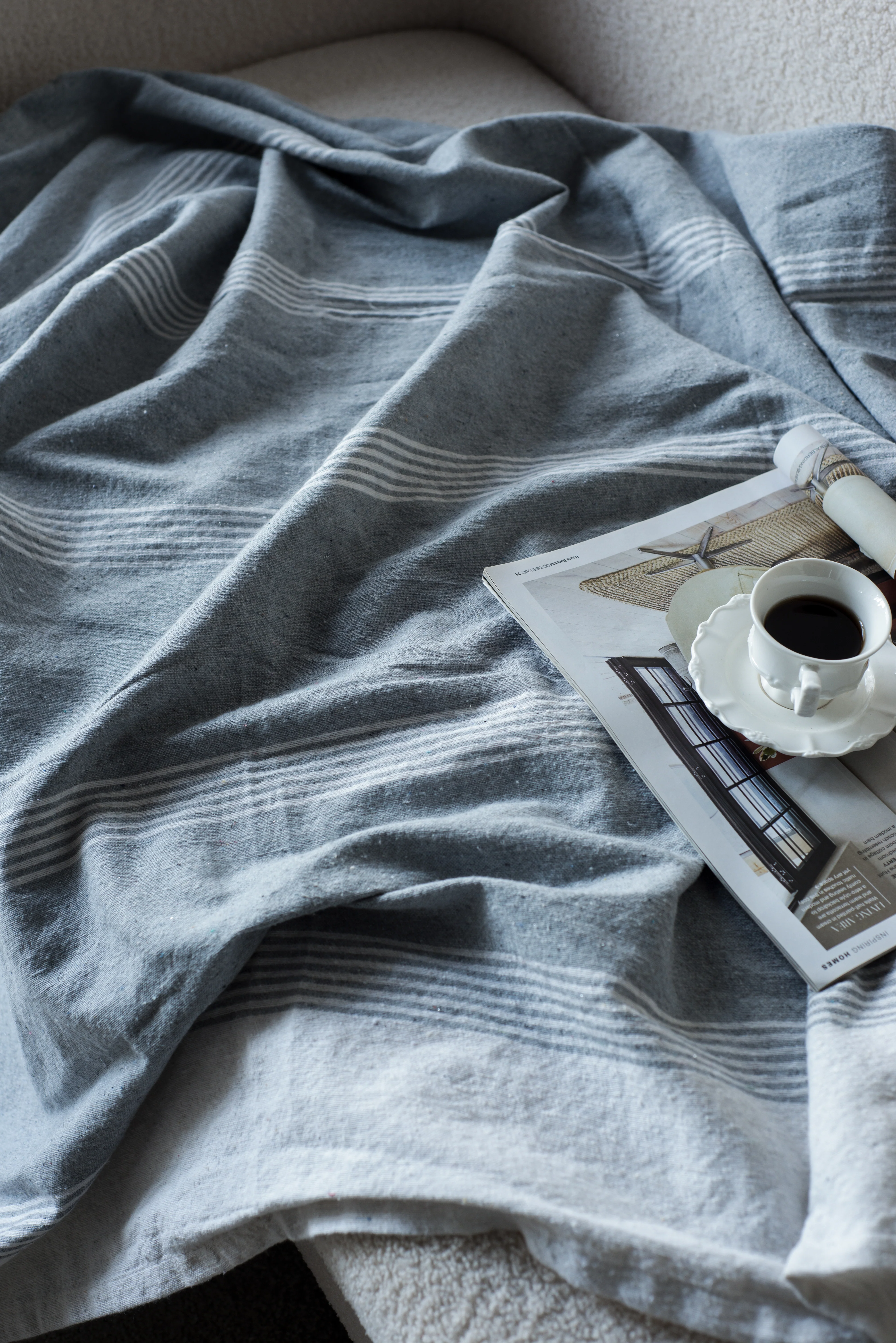 50x60' Conrad Grey Throw Blanket, 2 Pack - Image 10