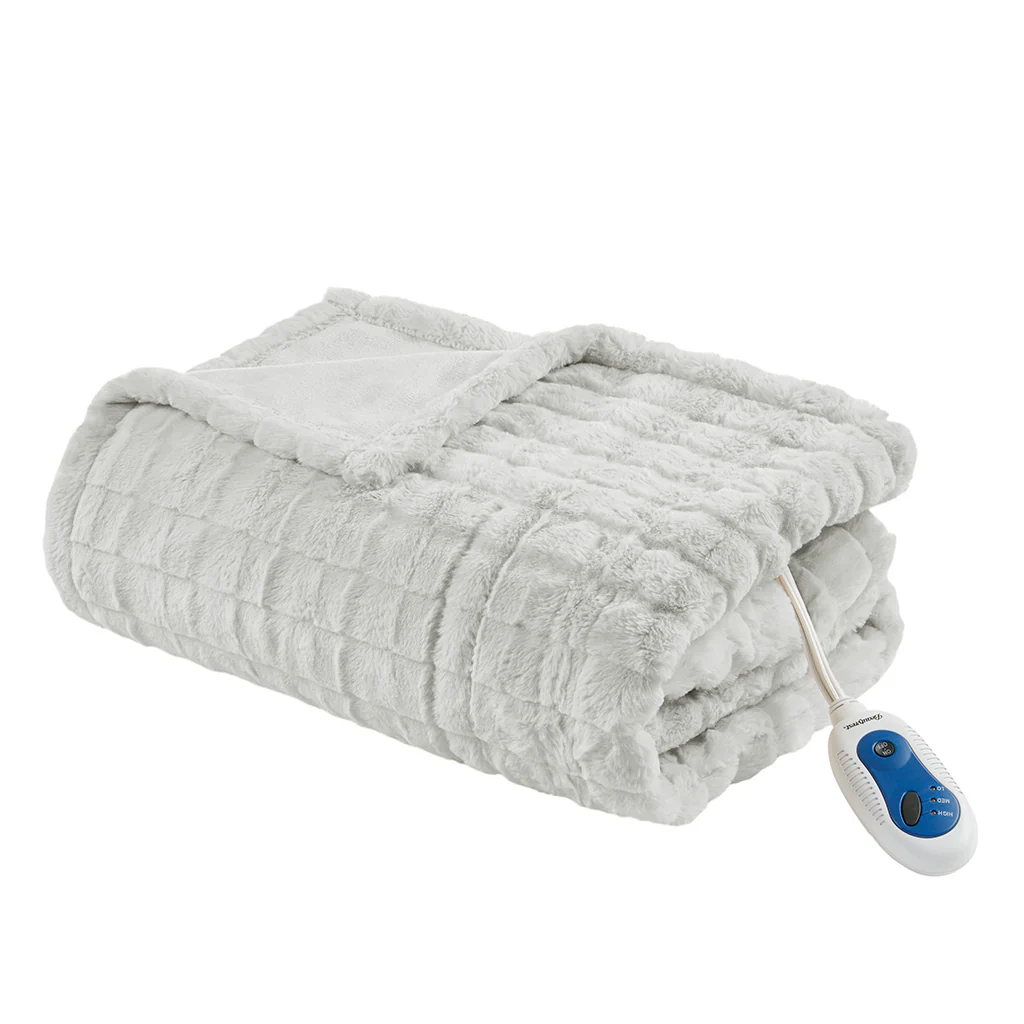 50"x70" Oversized Faux Fur Heated Throw - Image 15