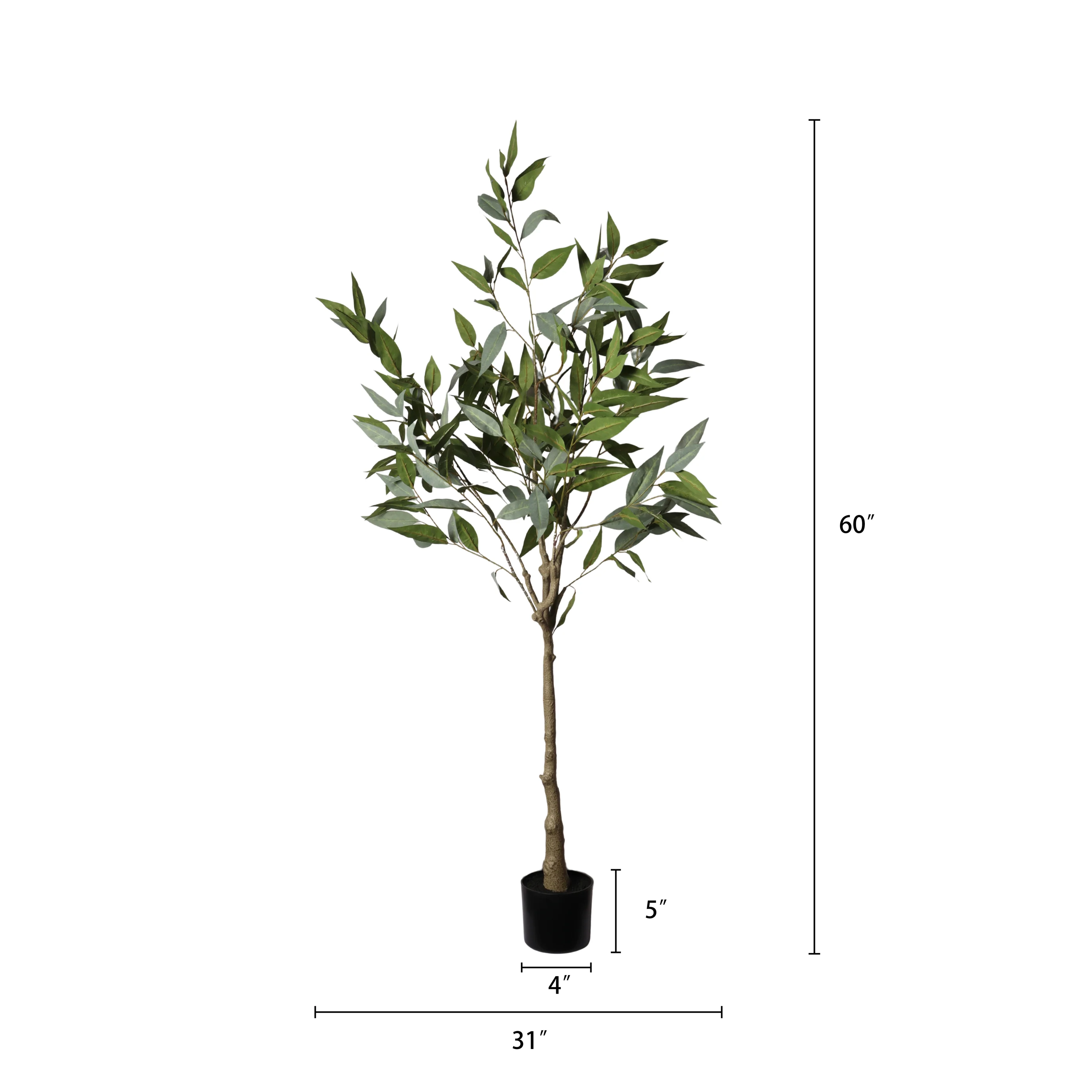 5ft Faux Eucalyptus Tree - Image 3