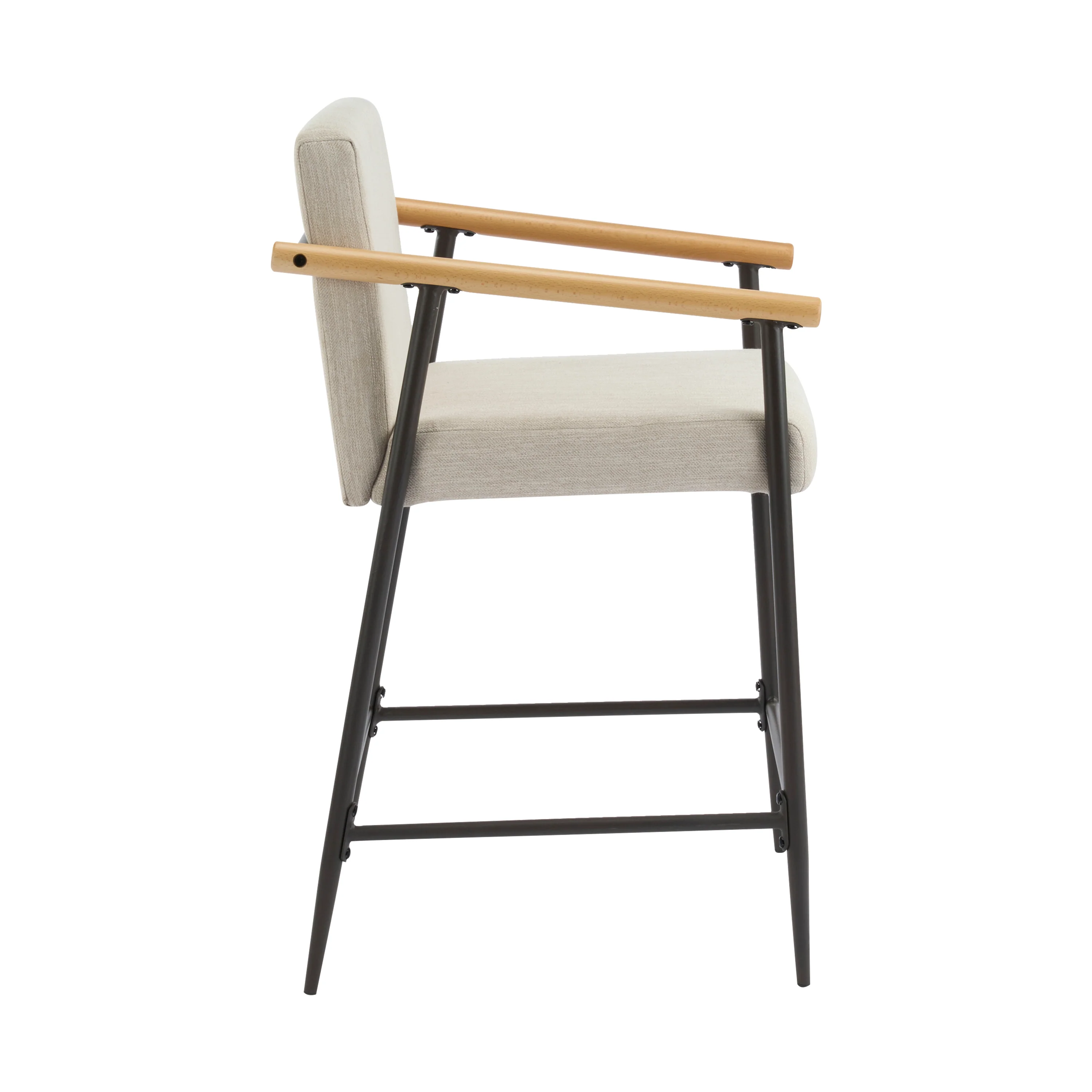 Kentwood Square Back Upholstered Counter Stool with Iron Frame, Set of 2 - Image 32