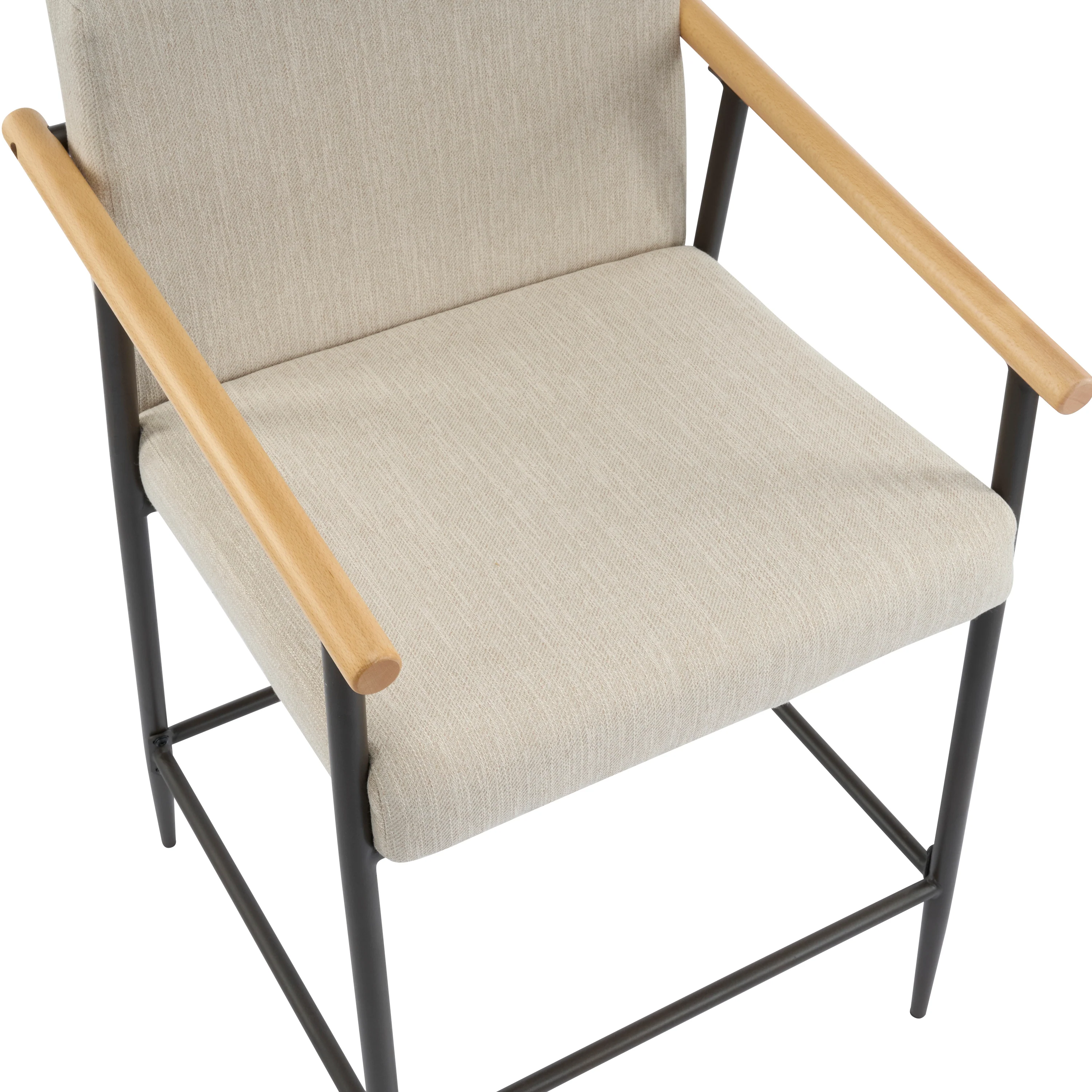Kentwood Square Back Upholstered Counter Stool with Iron Frame, Set of 2 - Image 38