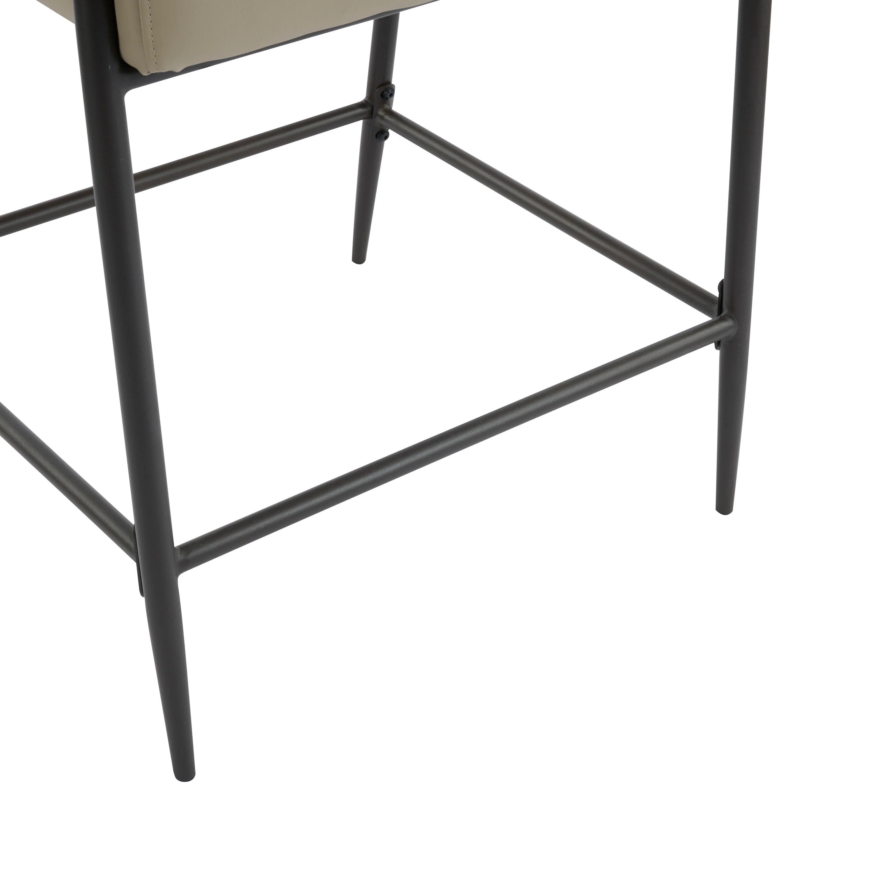 Kentwood Square Back Upholstered Counter Stool with Iron Frame, Set of 2 - Image 45