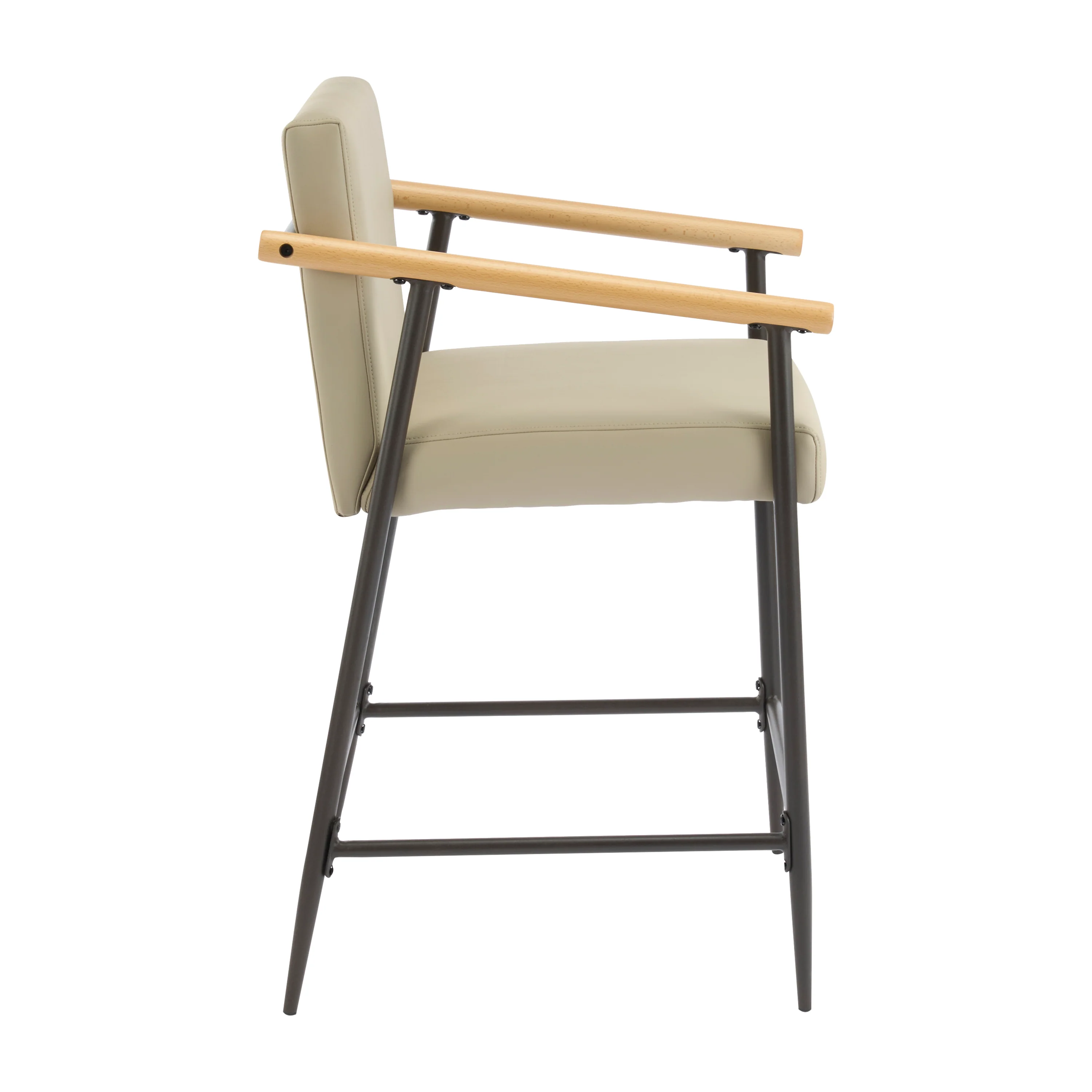 Kentwood Square Back Upholstered Counter Stool with Iron Frame, Set of 2 - Image 9