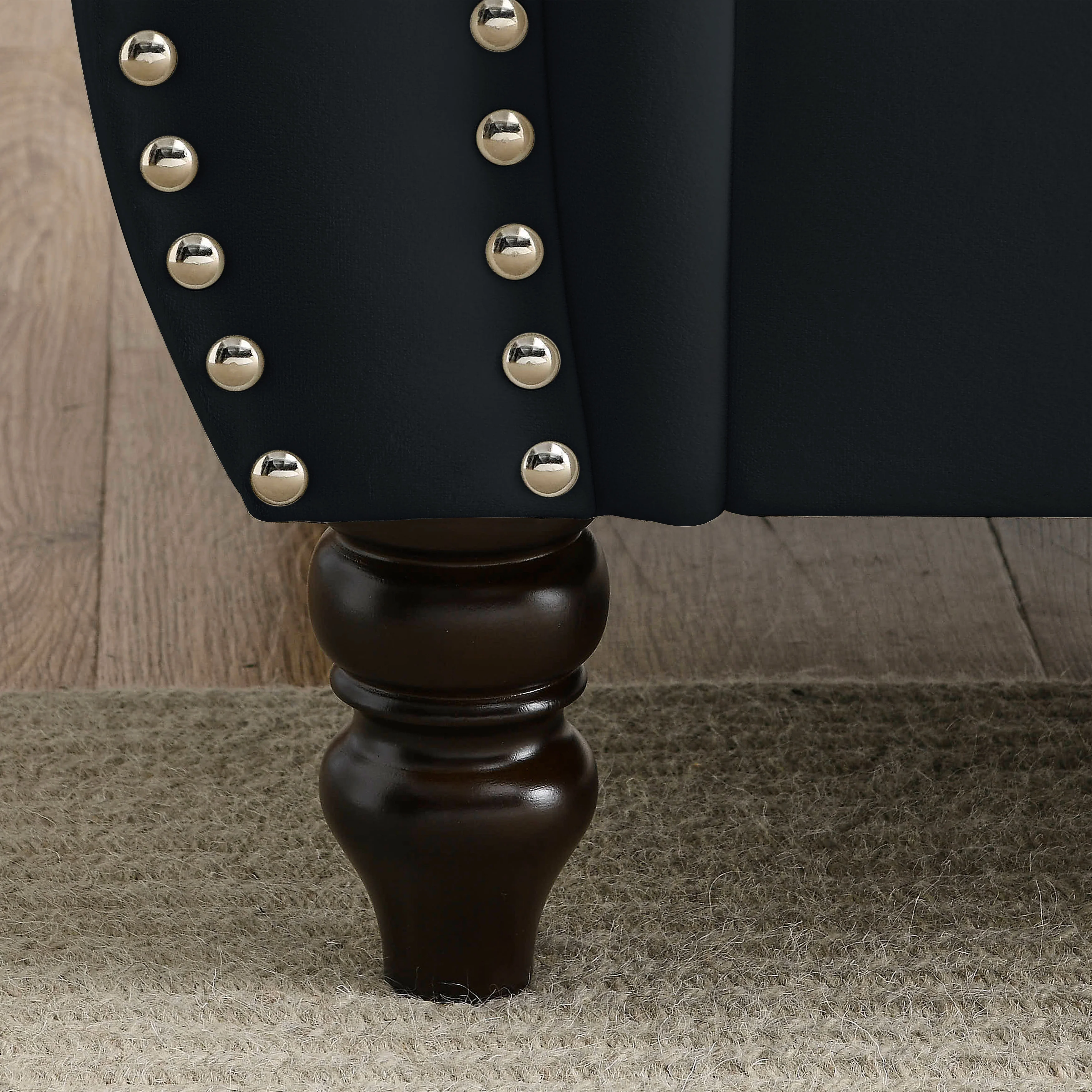 Nailhead Velvet Chesterfield Loveseat - Image 24