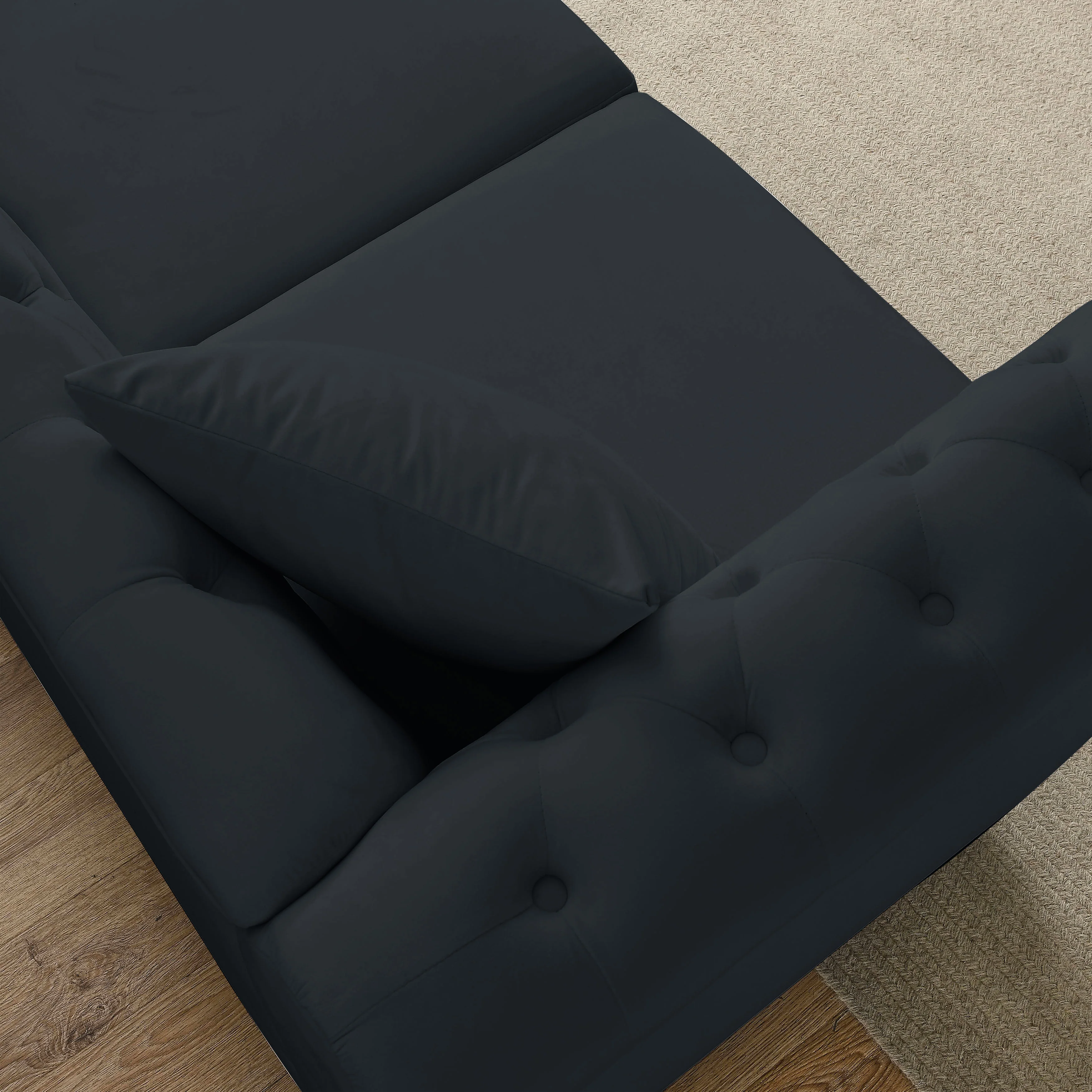 Nailhead Velvet Chesterfield Loveseat - Image 26