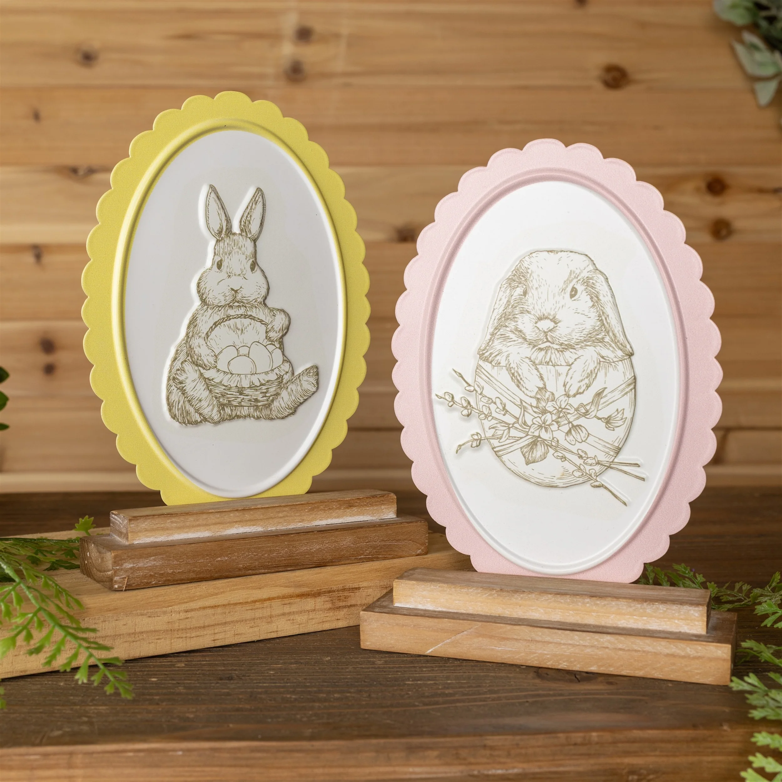 Bunny Embossed Tabletop Decor, Set of 2 - Image 3