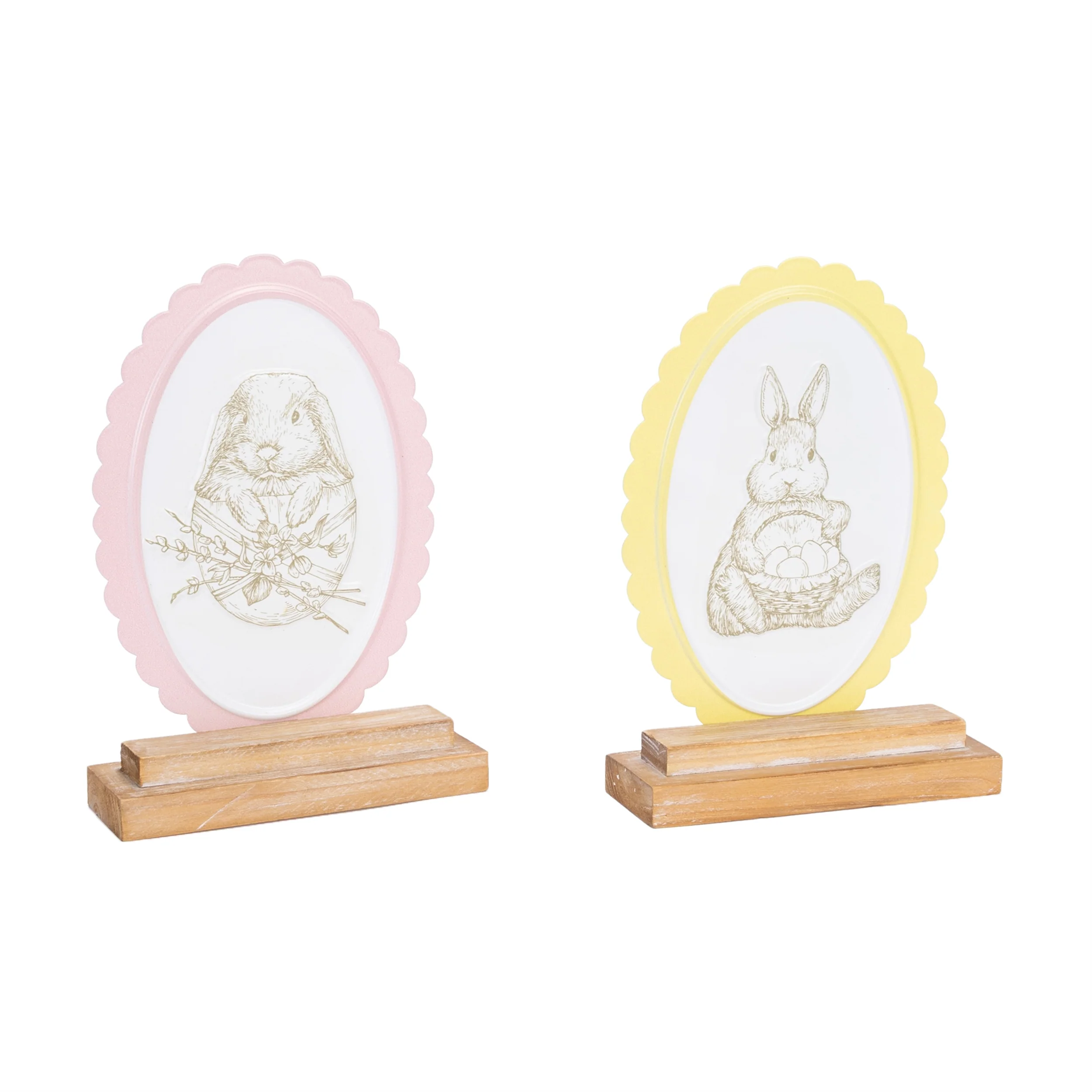 Bunny Embossed Tabletop Decor, Set of 2 - Image 4