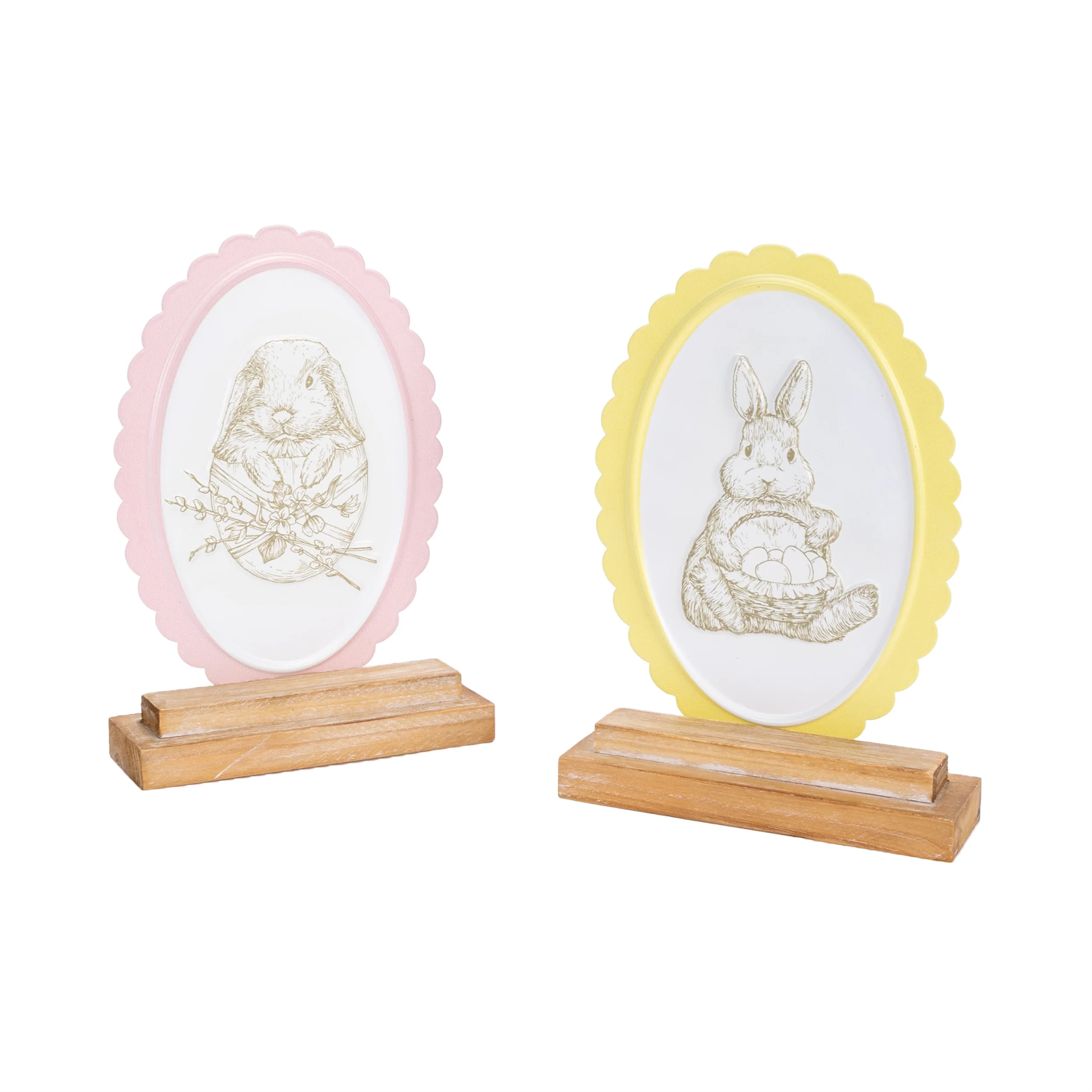 Bunny Embossed Tabletop Decor, Set of 2 - Image 5