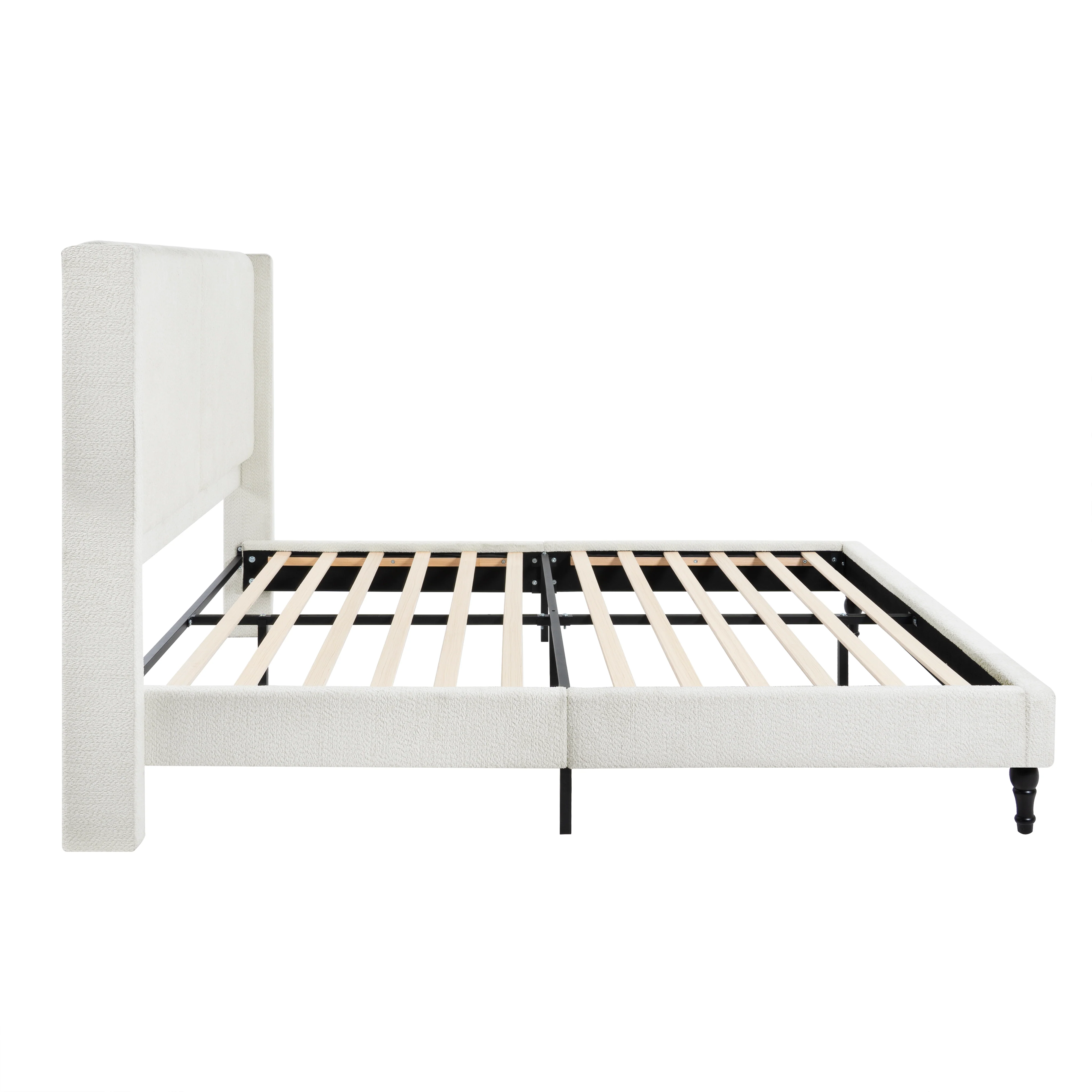 Bed Frame with 55.5"High Back Boucle Upholstered Headboard - Image 21
