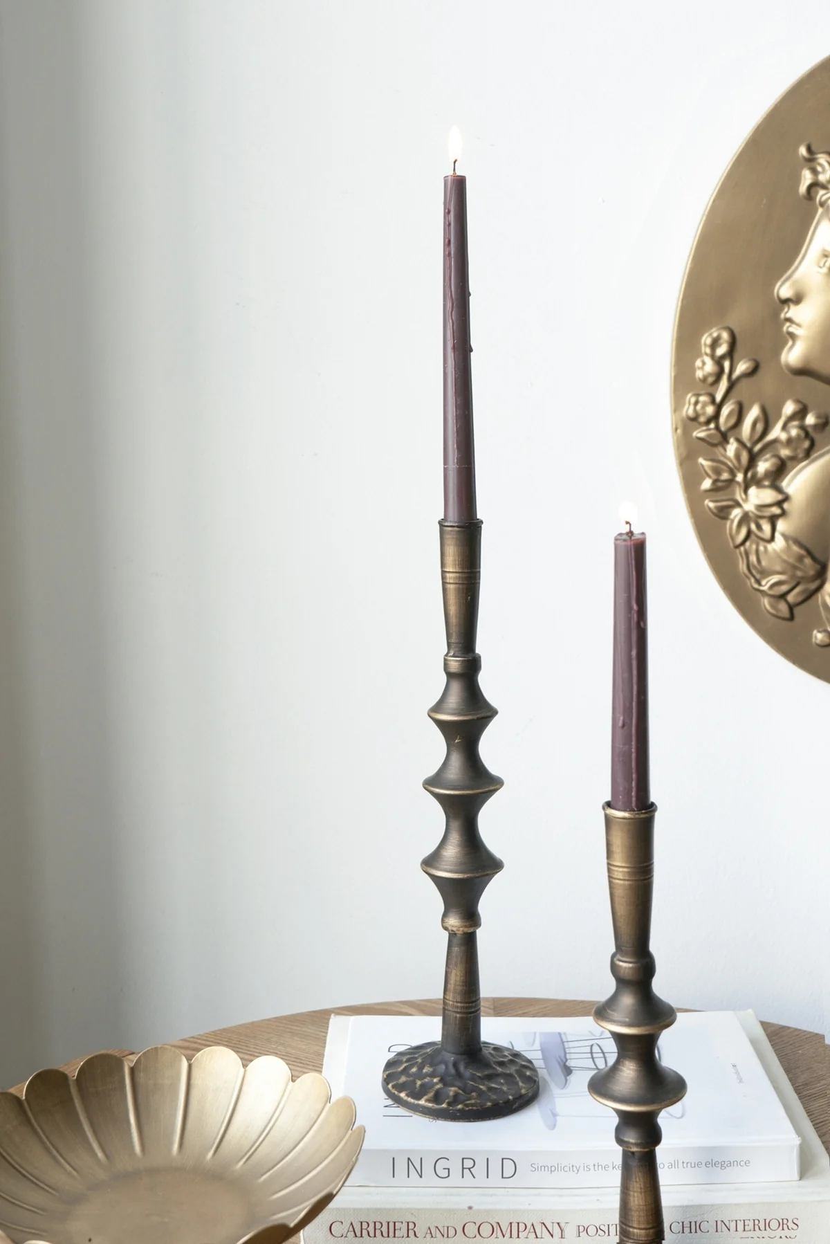 Modern Sculptural Black Iron Candle Holder, Set of 2 - Image 10