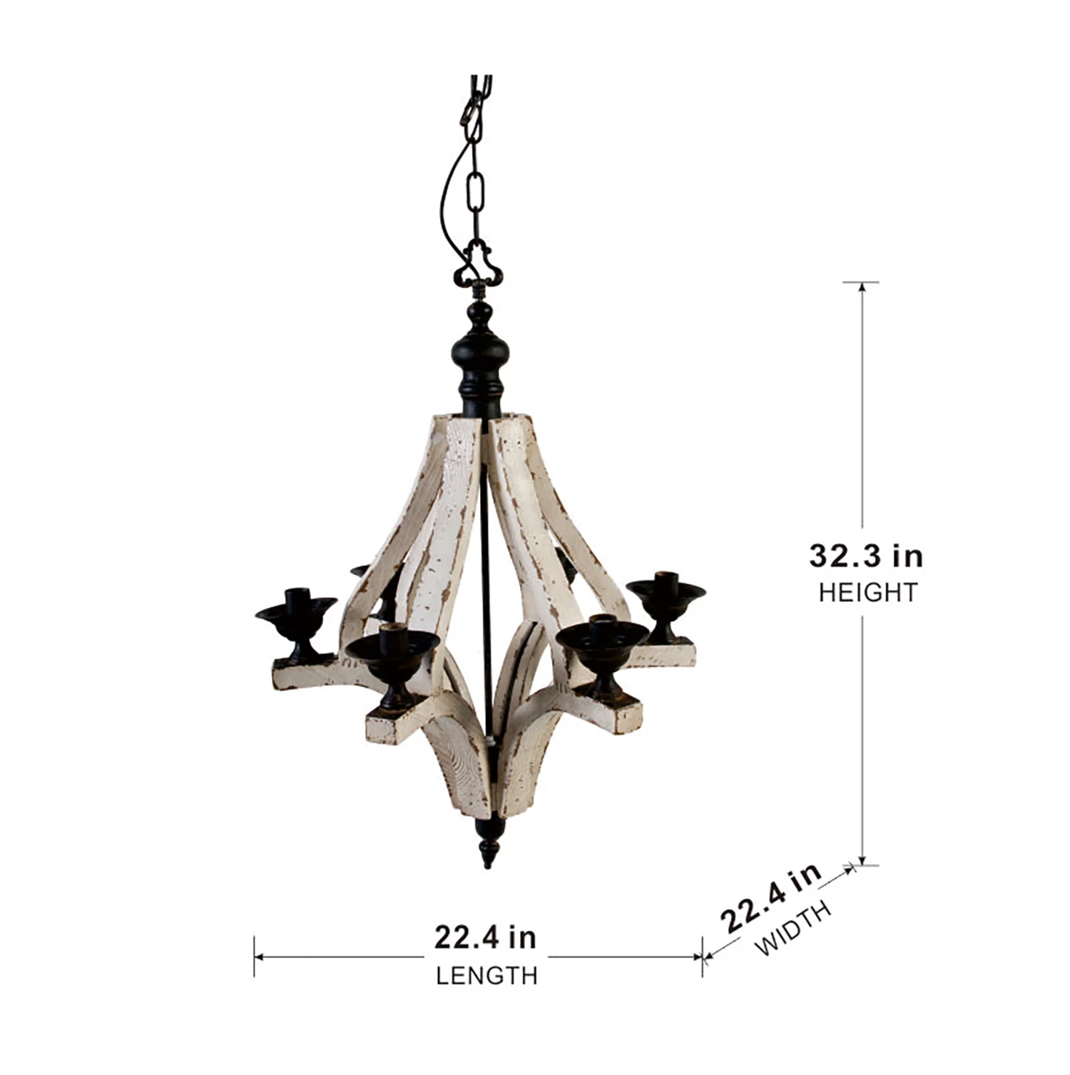 6 - Light Wood Chandelier - Image 11