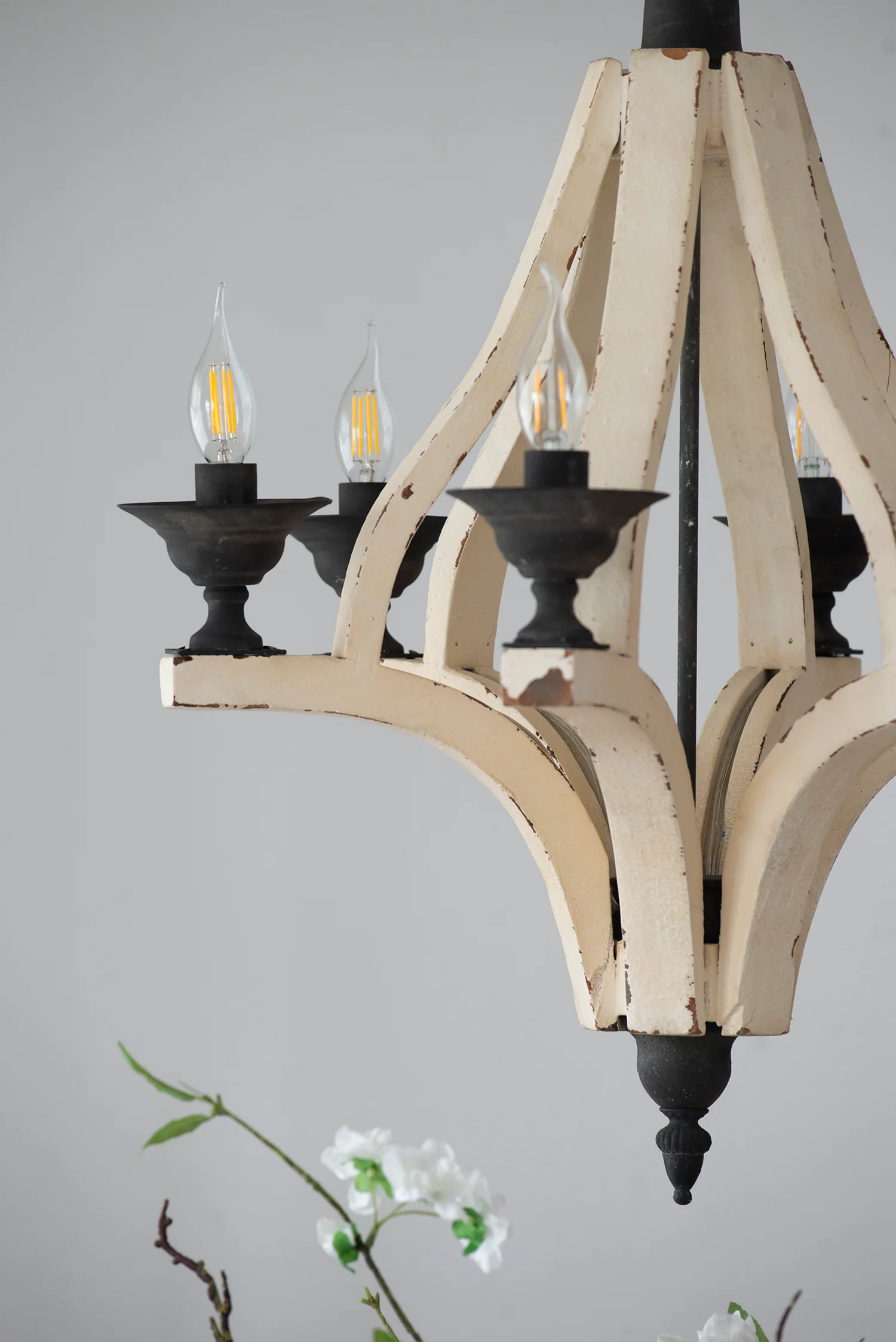 6 - Light Wood Chandelier - Image 8