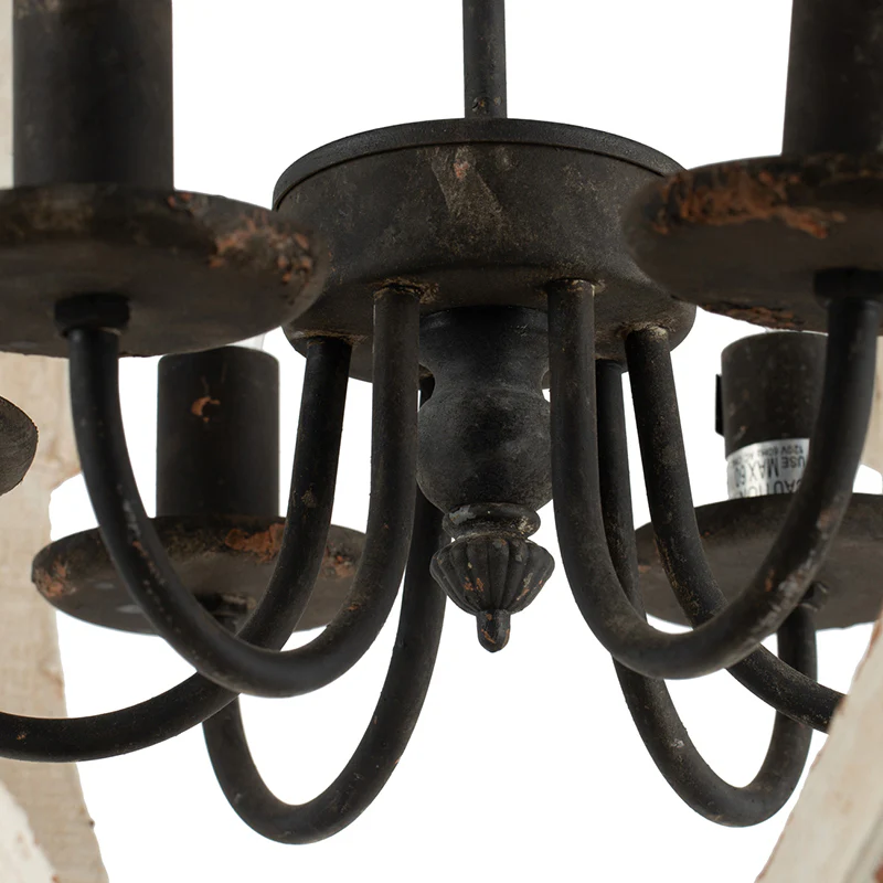 6 - Light Wood Chandelier - Image 9