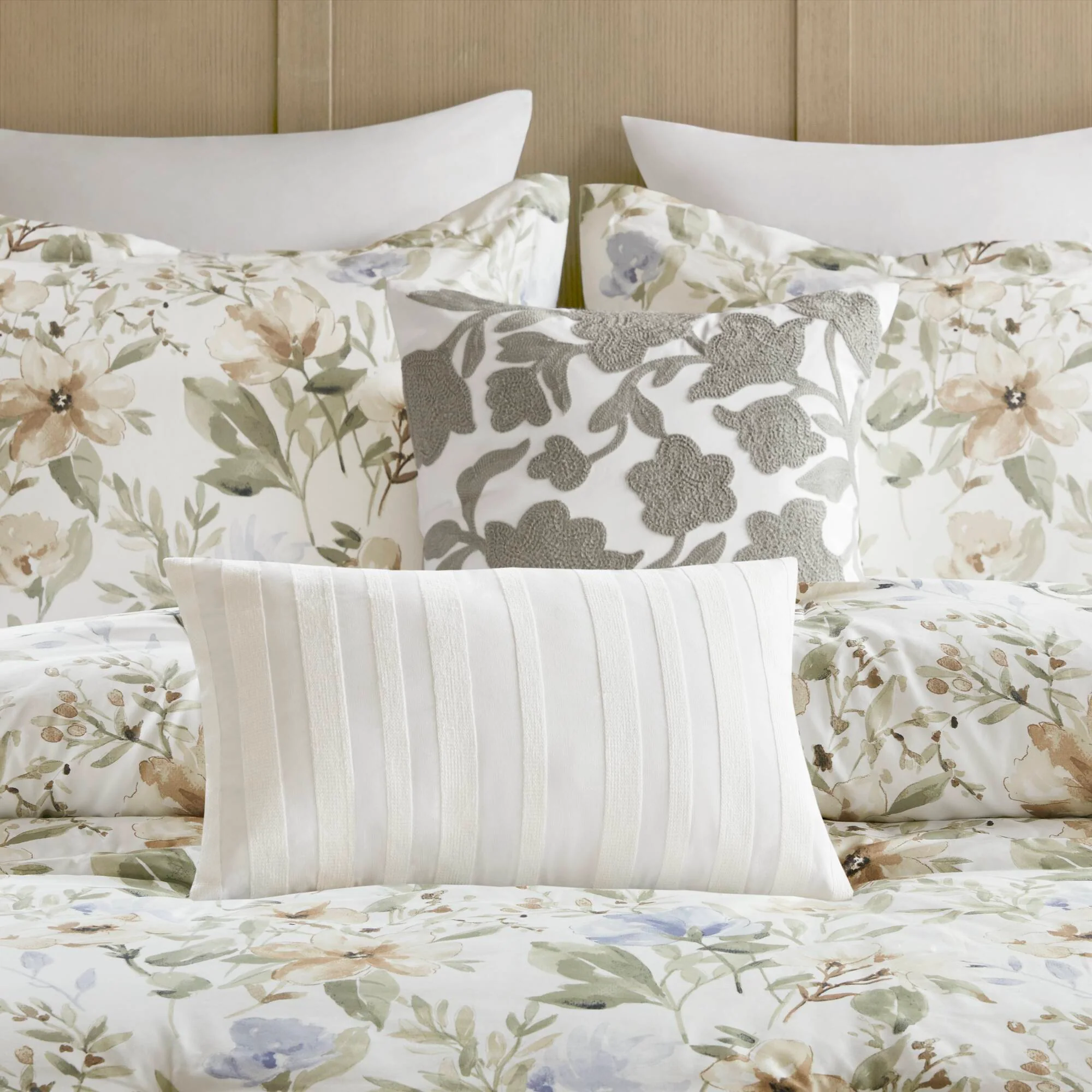 6-Piece Cotton Sateen Print Oversized Comforter Set - Image 10