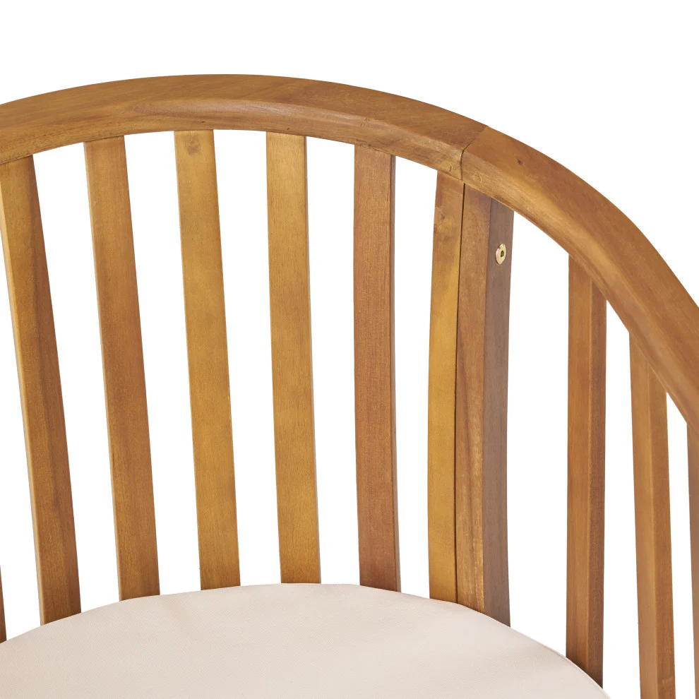 6-Seat Acacia Wood Outdoor Dining Set - Image 11