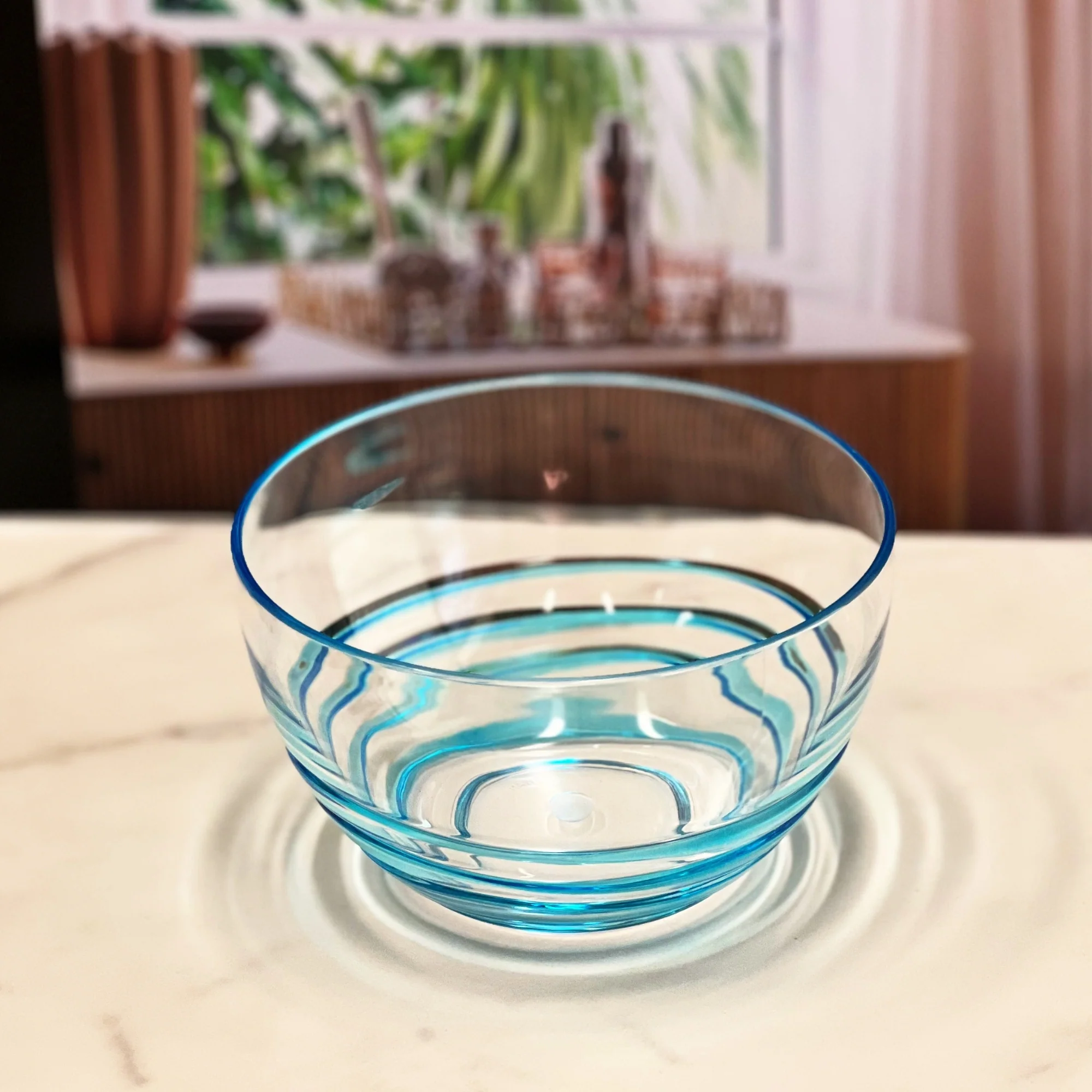 Swirl Acrylic Serving Bowls, Unbreakable Small Plastic Bowls, Soup and Salad Bowls, BPA Free, Blue - Image 5