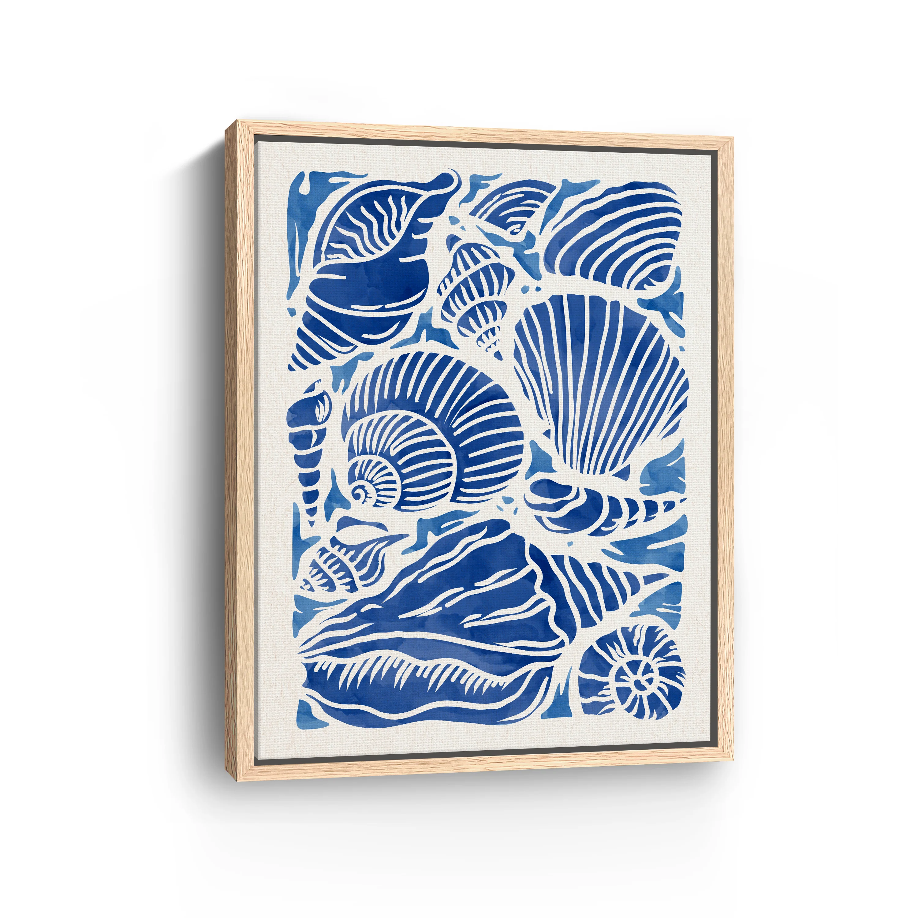 Blue Seashell Canvas Giclee - Image 3