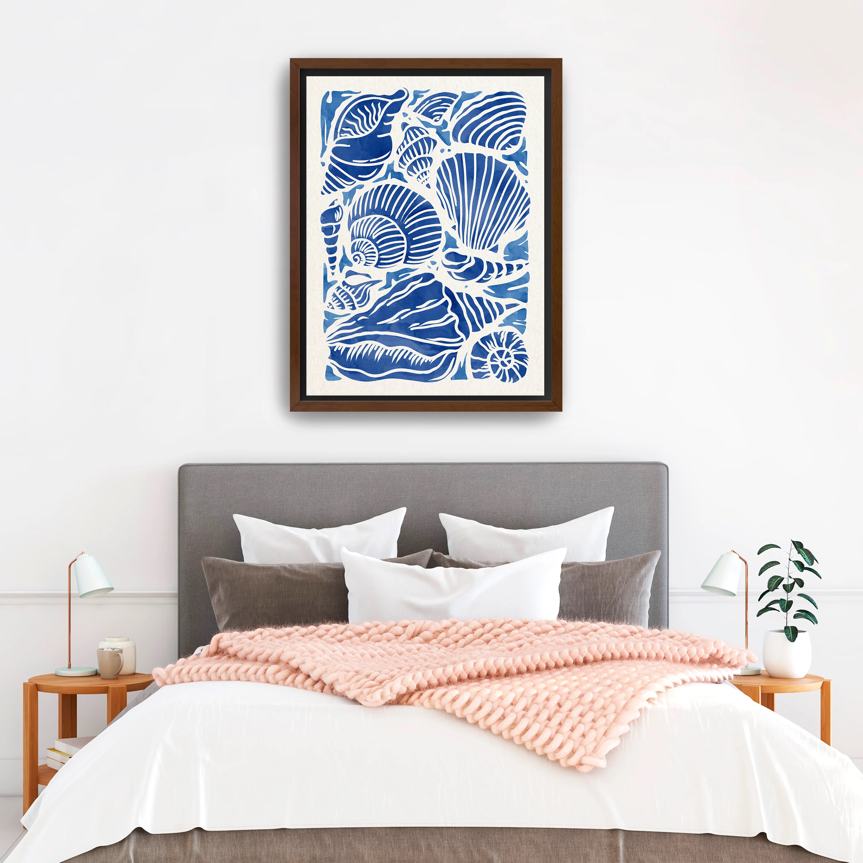 Blue Seashell Canvas Giclee - Image 8