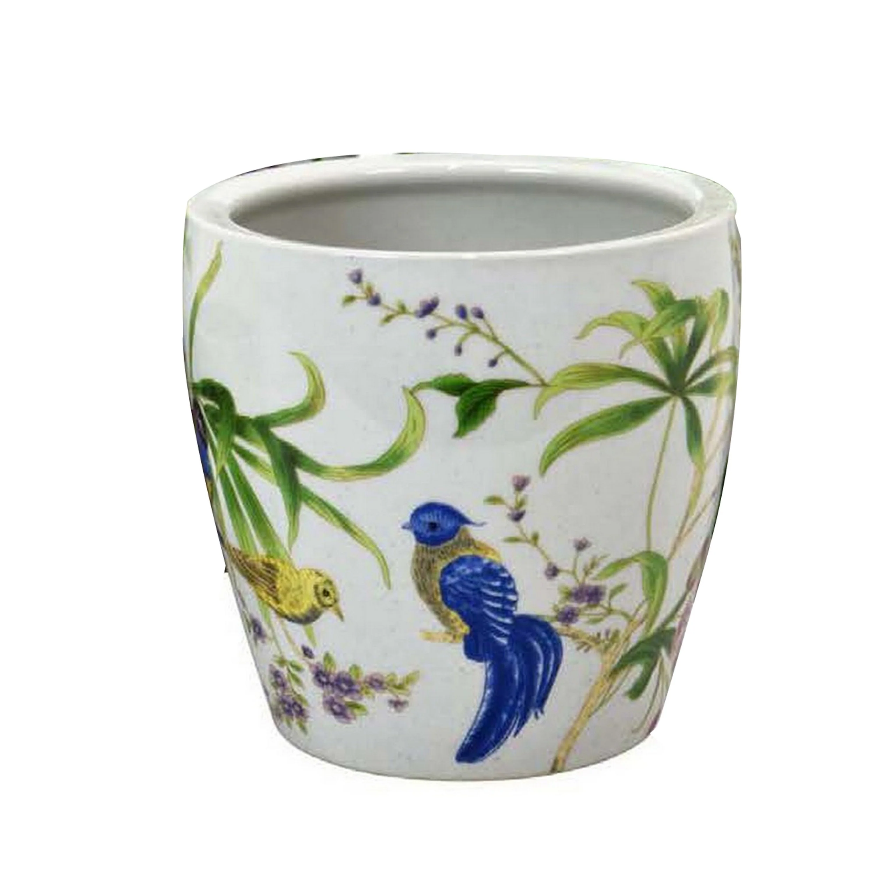 Kerry, Floral Bird Ceramic Planter Pot, Set of 4 - Image 3