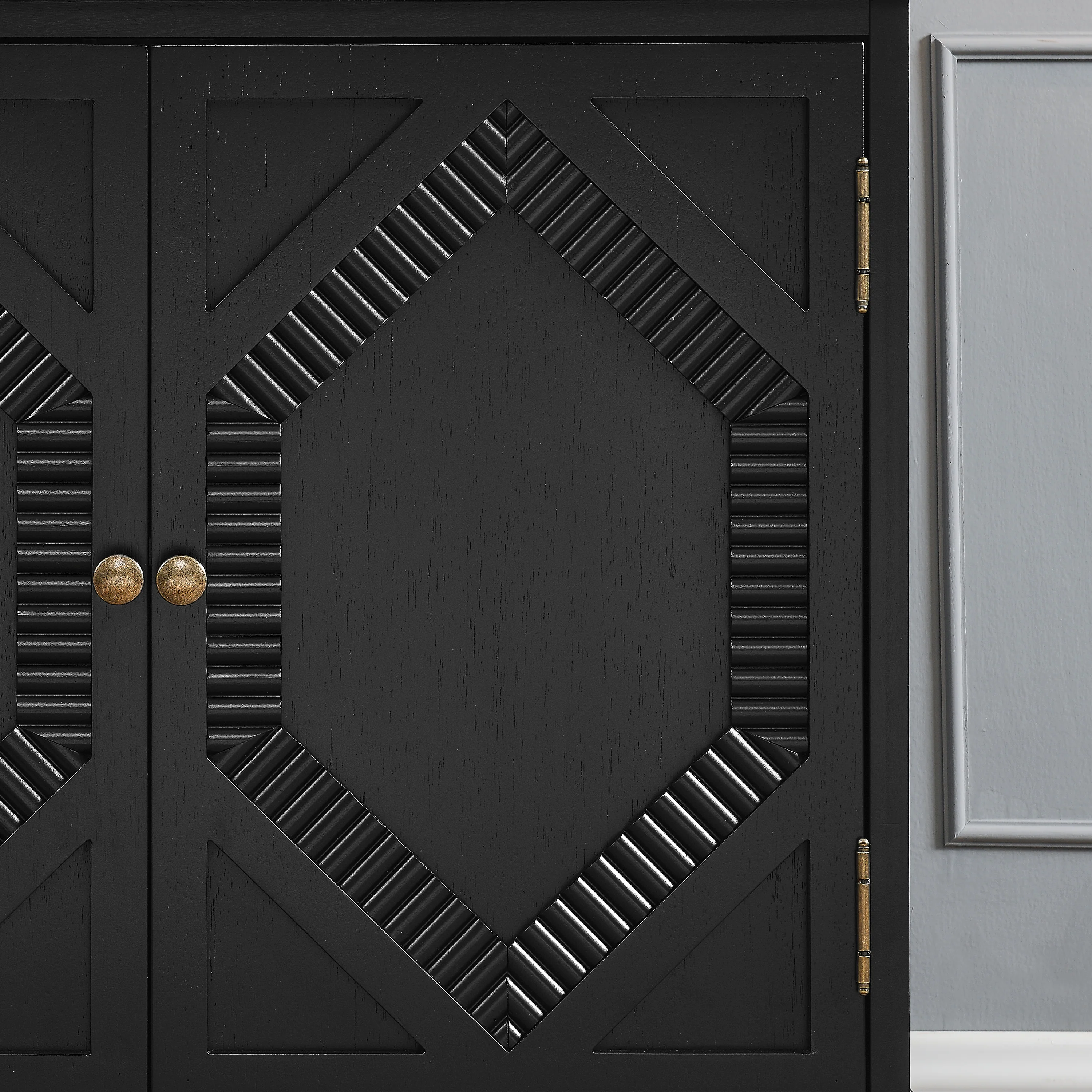 65.2' Mid Century Modern Geometric Accent Cabinet with Storage - Image 18