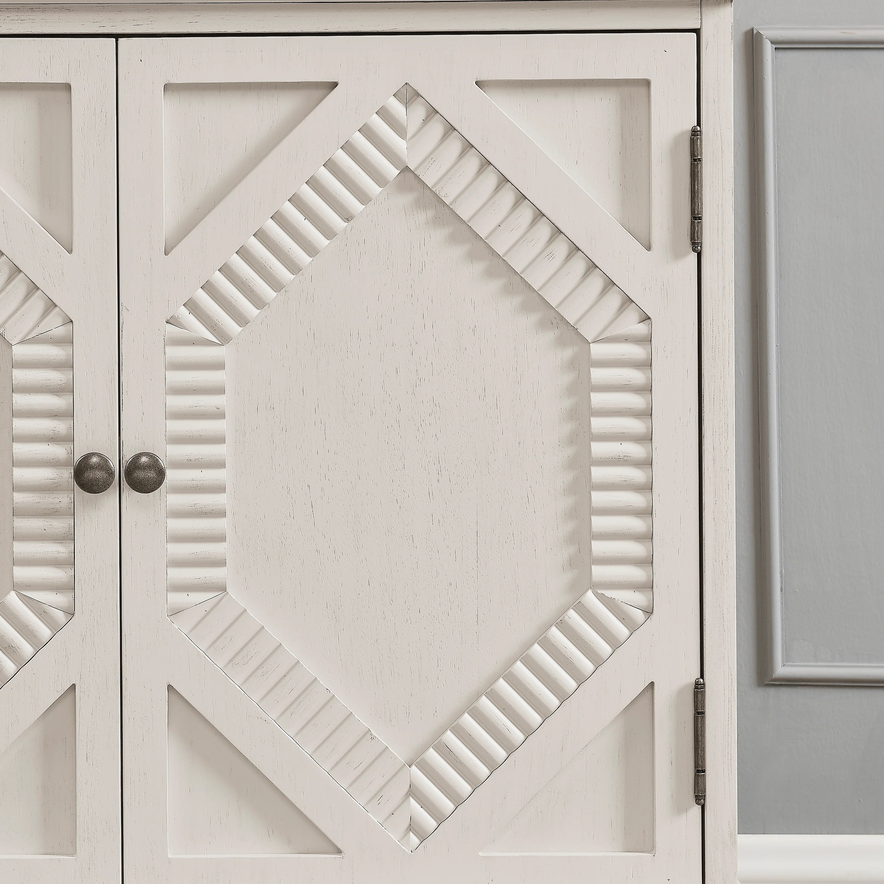 65.2' Mid Century Modern Geometric Accent Cabinet with Storage - Image 30