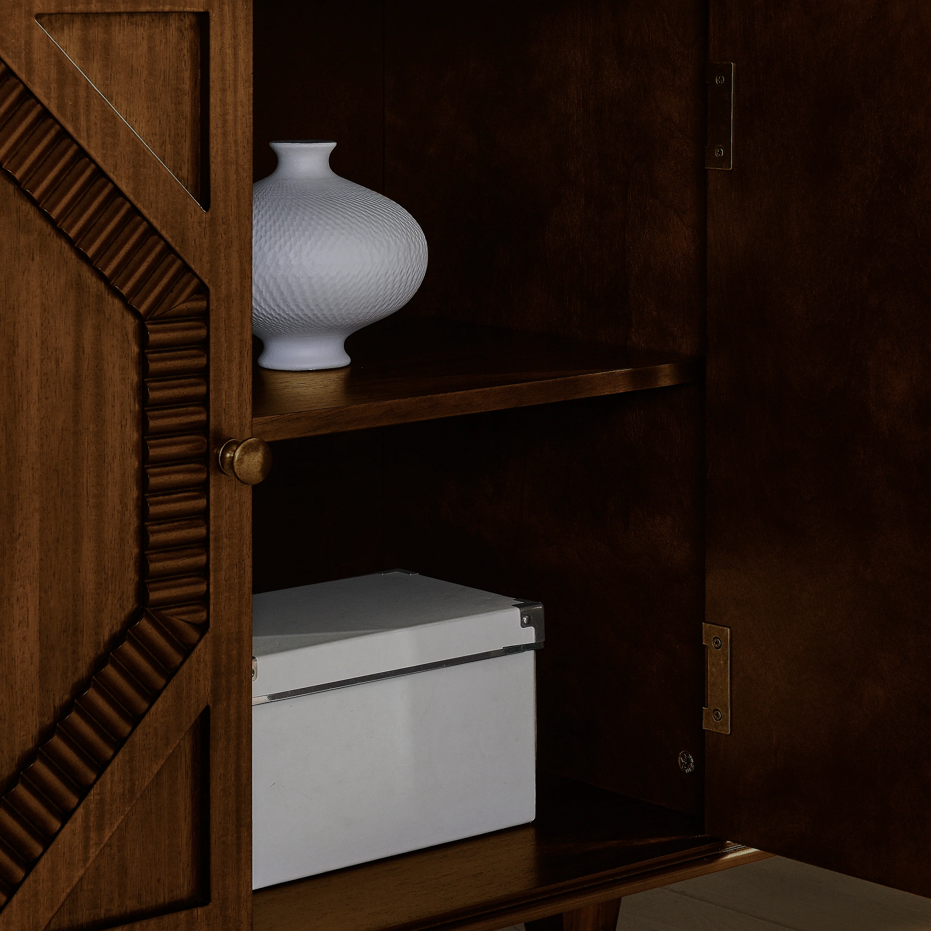 65.2' Mid Century Modern Geometric Accent Cabinet with Storage - Image 7