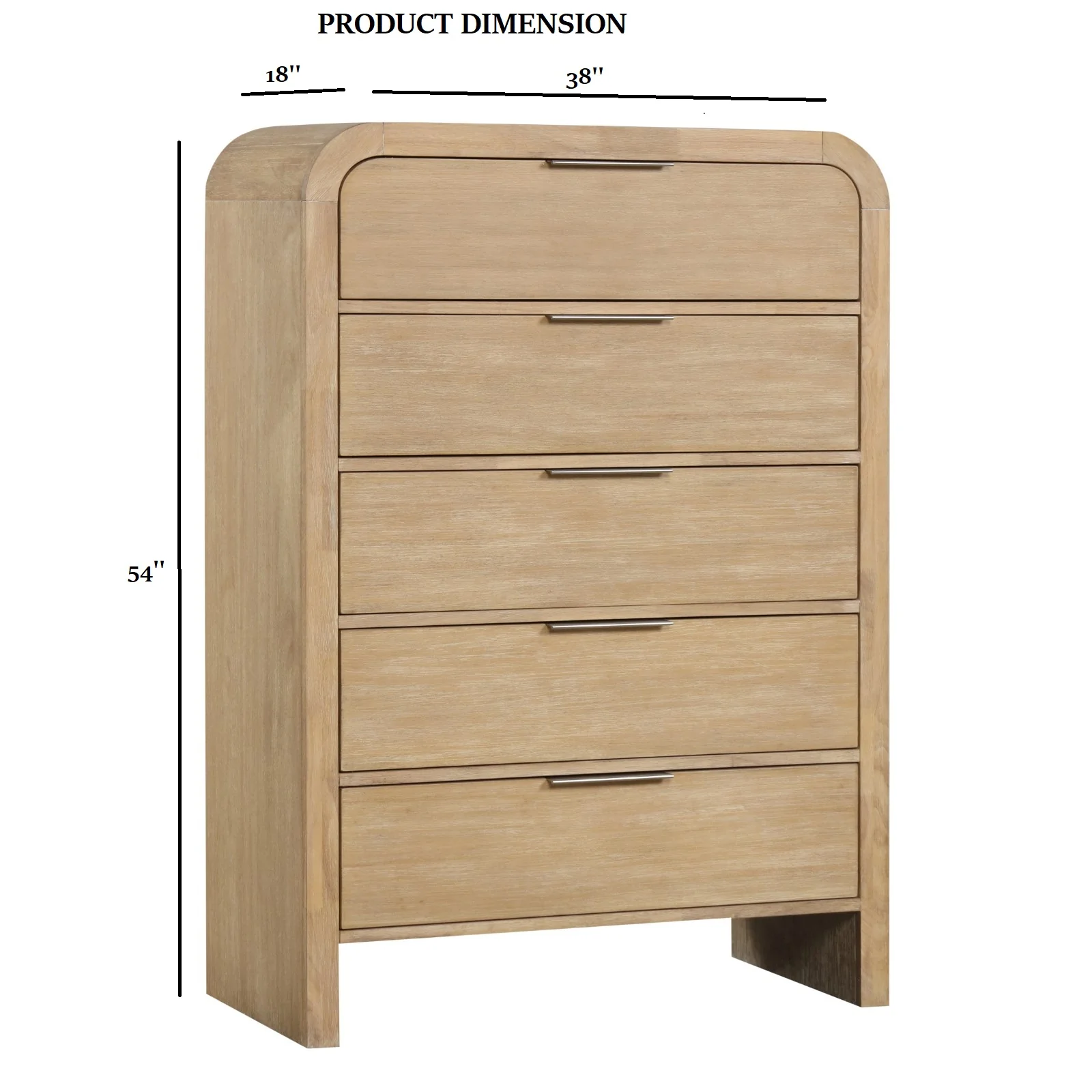 Transitional Style Chest with Metal Finger Handles - Image 14