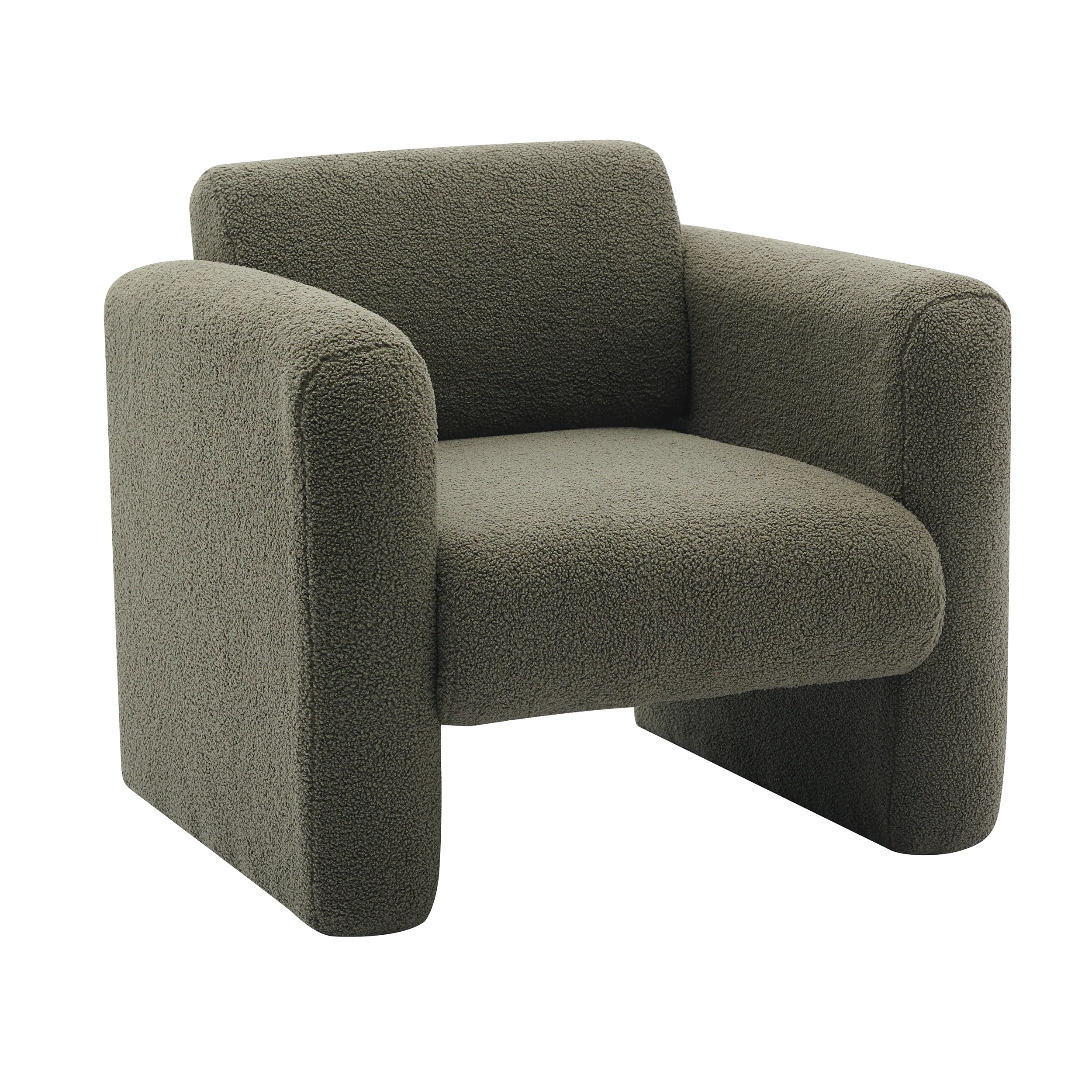 Marlowe Modern Sherpa Upholstered Comfy Reading Accent Chair - Image 51