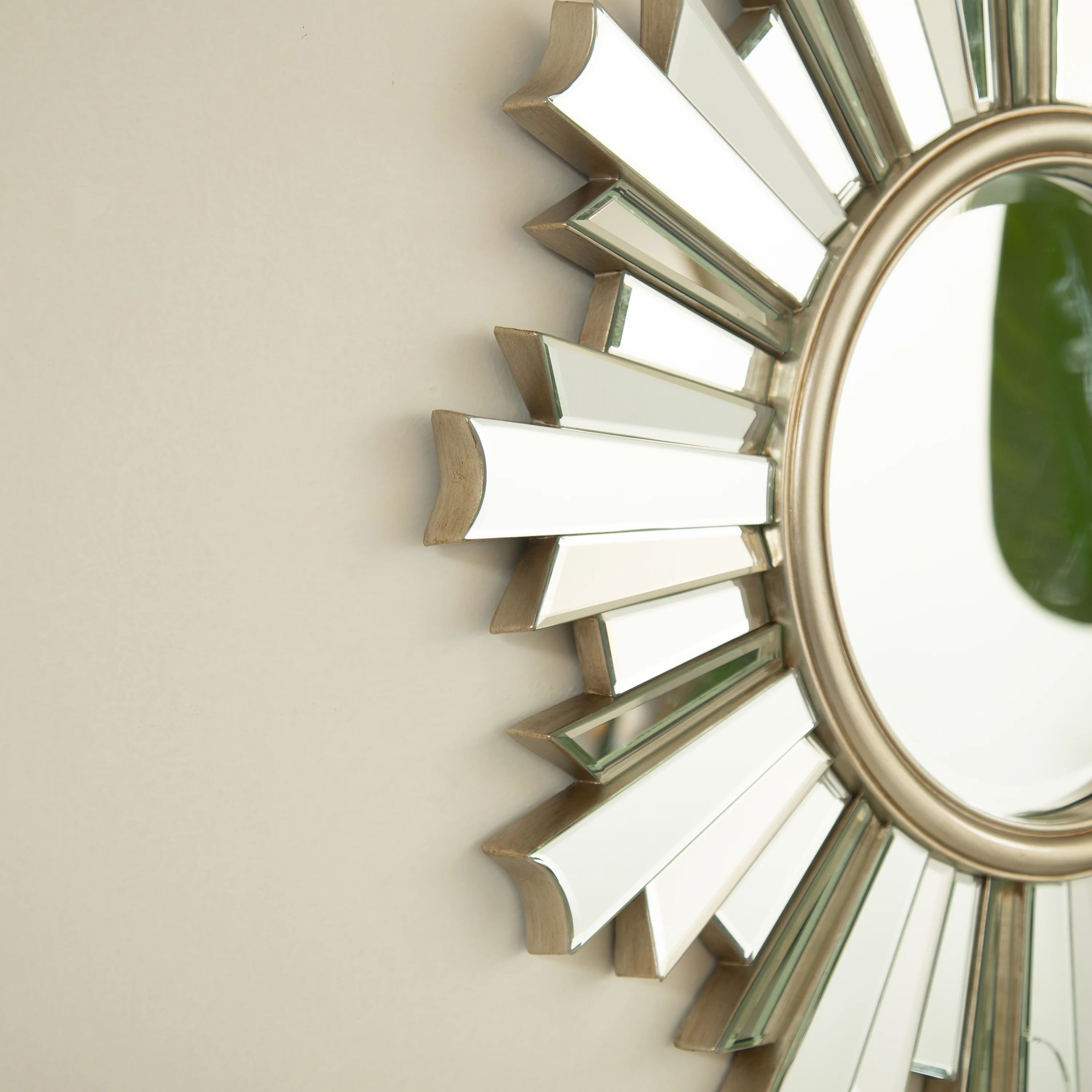 26'' Sunburst Mirrored-Frame Mirror - Image 3