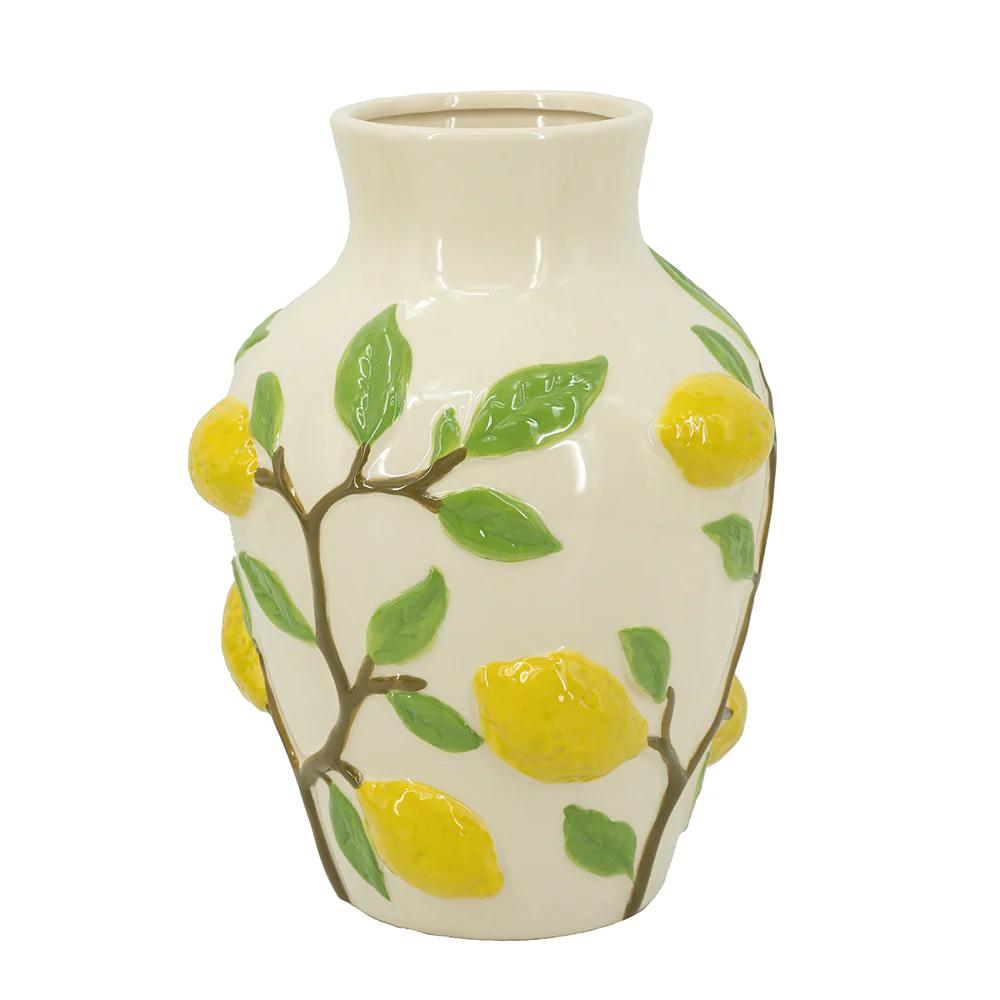 White Lemon Vase