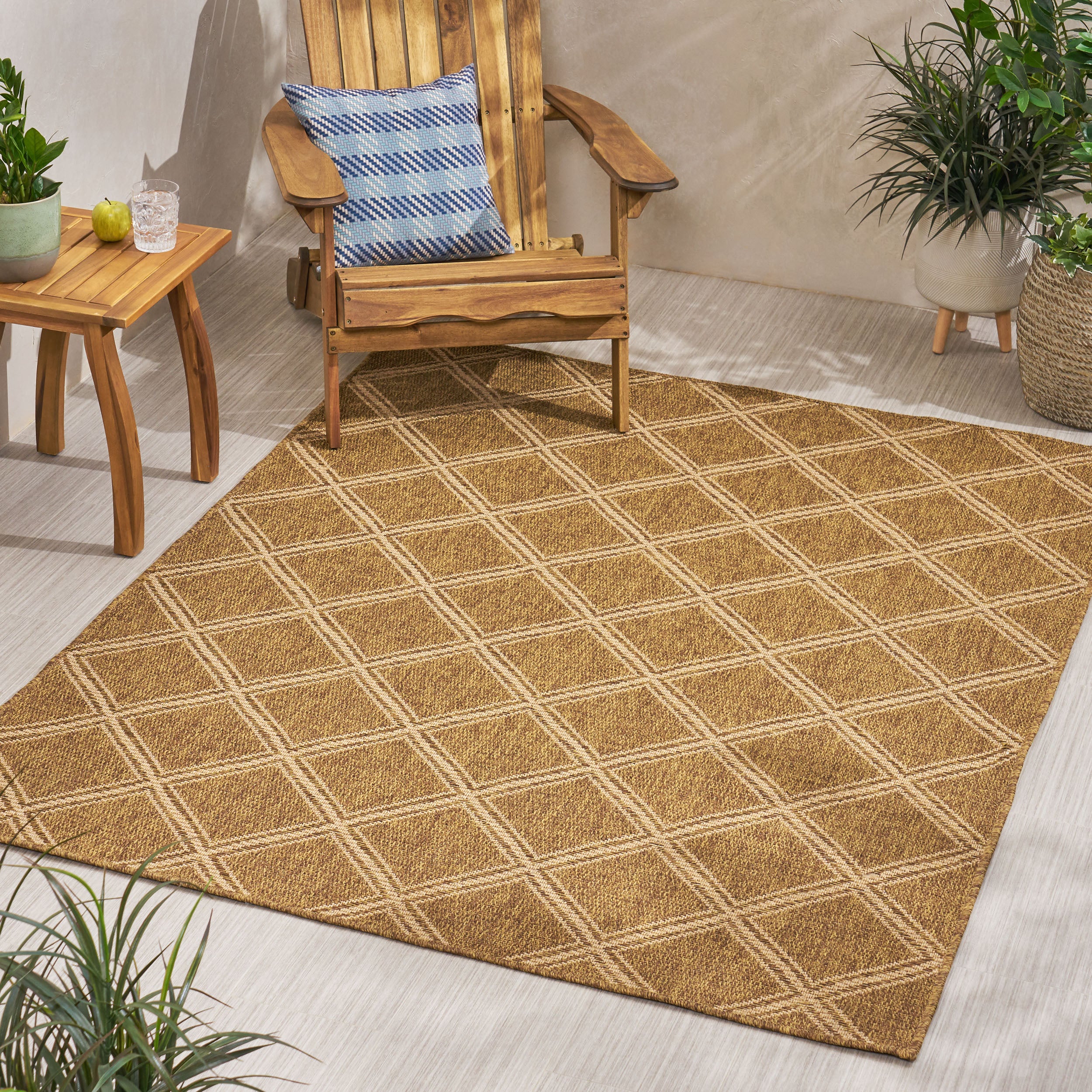84" x 63" Outdoor Polypropylene Area Rug with Rectangle Shape - Image 8