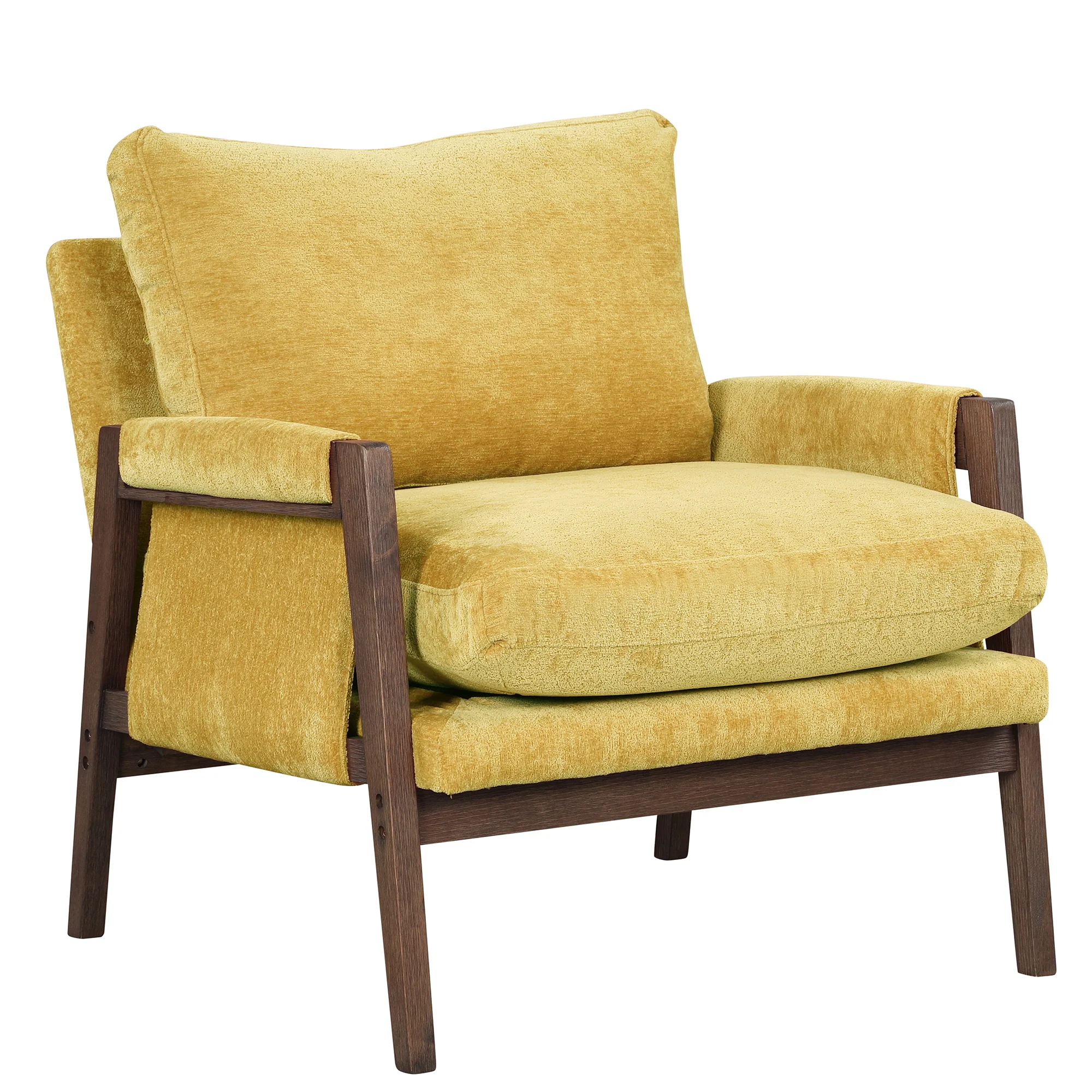 Kelly Mid-Century Modern Velvet Accent Armchair - Image 20