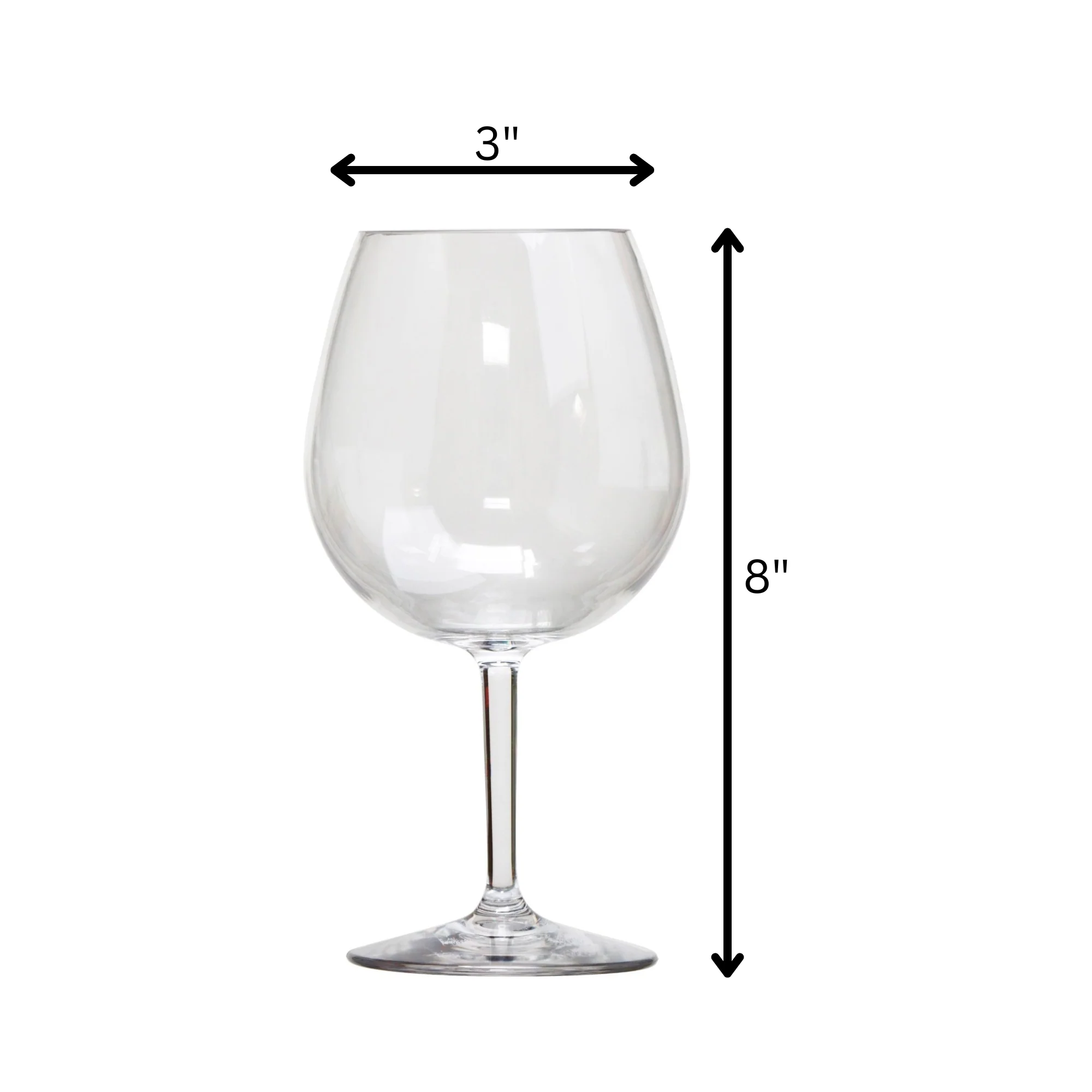 LeadingWare Plastic Wine Glasses Set of 4, Unbreakable BPA Free Tritan, Clear 23oz - Image 3