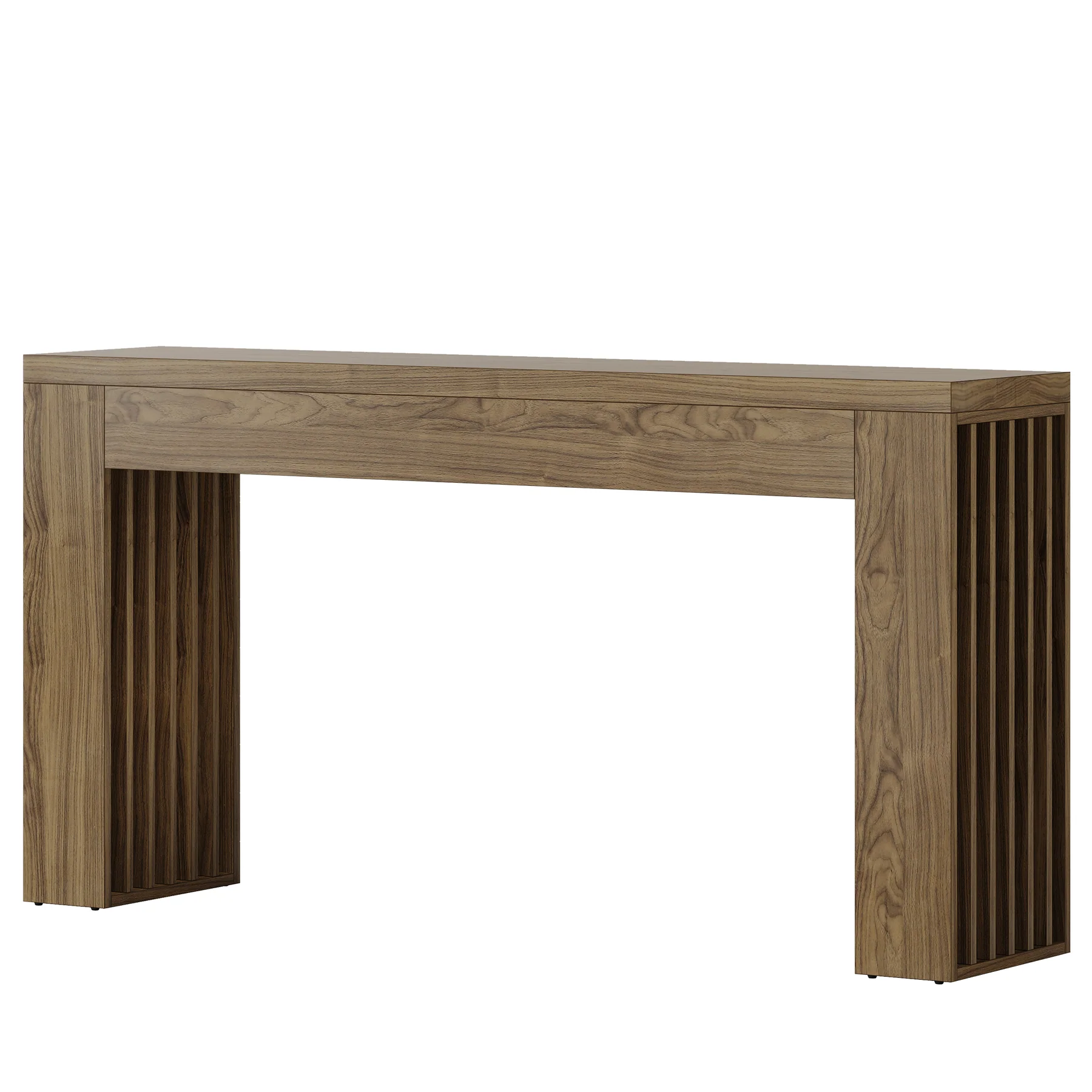 Langley Farmhouse Console Table with Vertical Slat Legs - Image 2