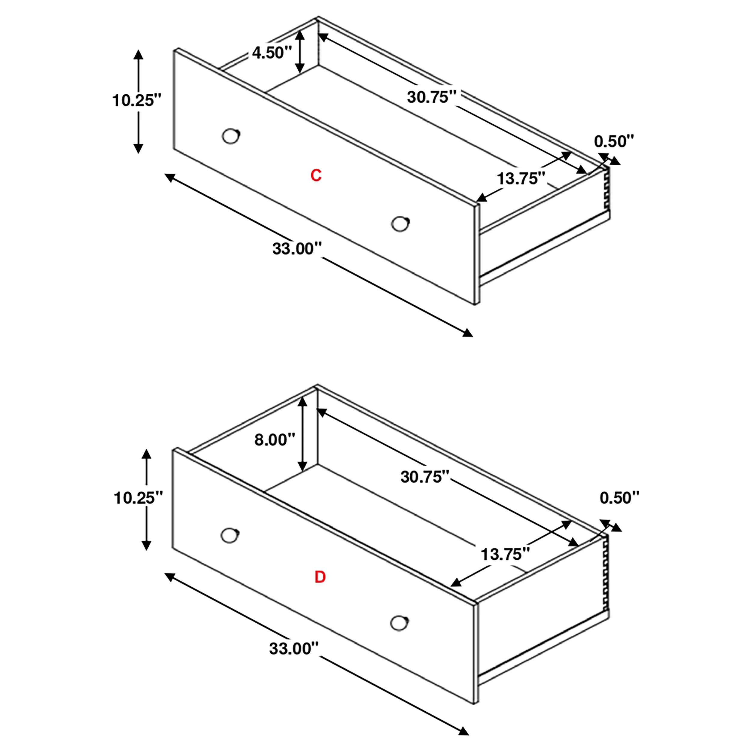 Anser Black 5-Drawer Chest - Image 14