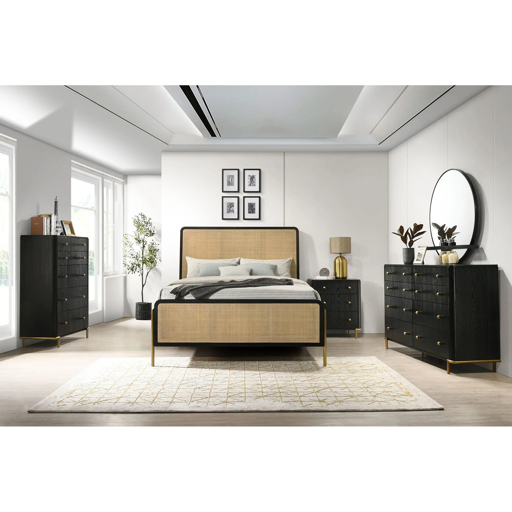 Anser Black 5-Drawer Chest - Image 17