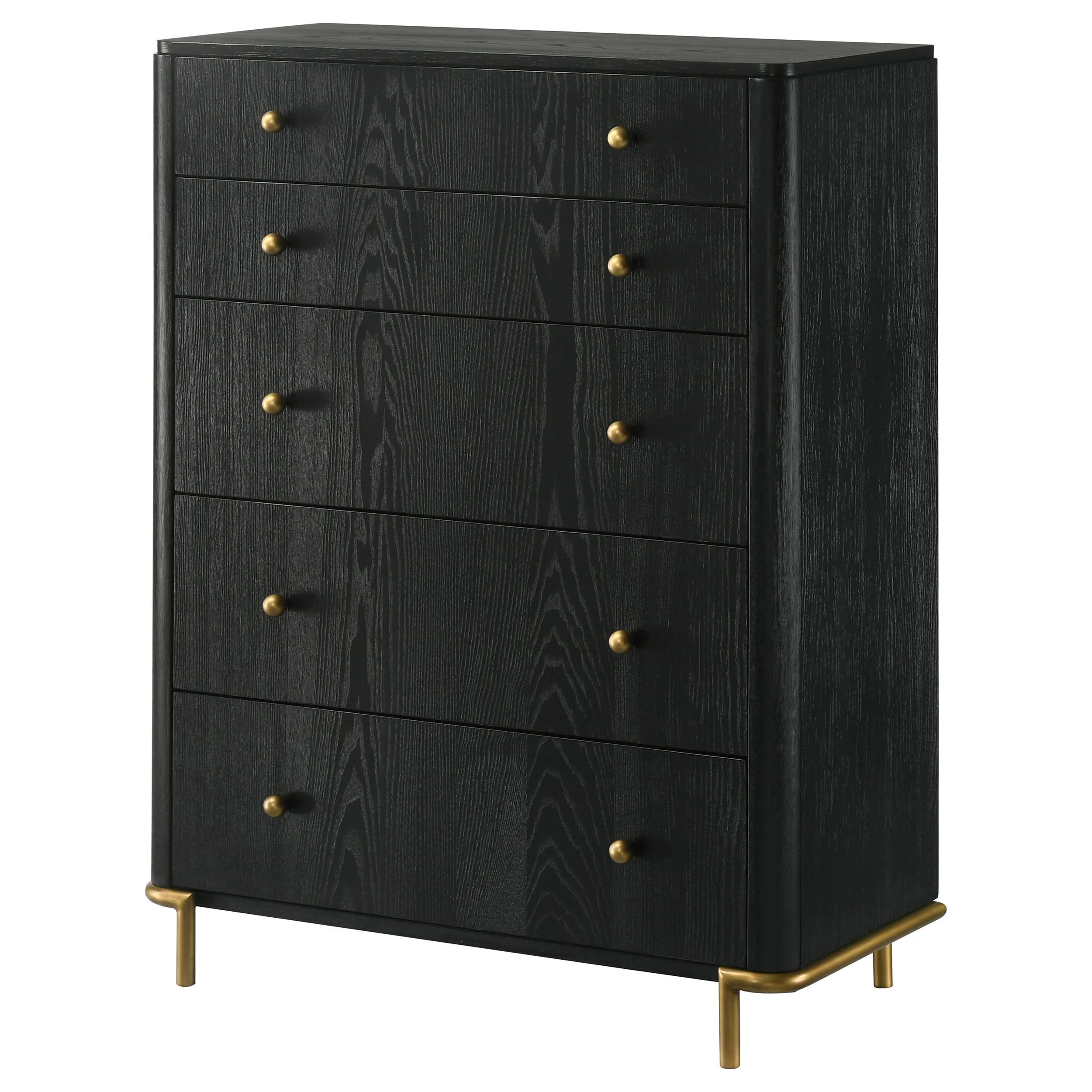 Anser Black 5-Drawer Chest - Image 20