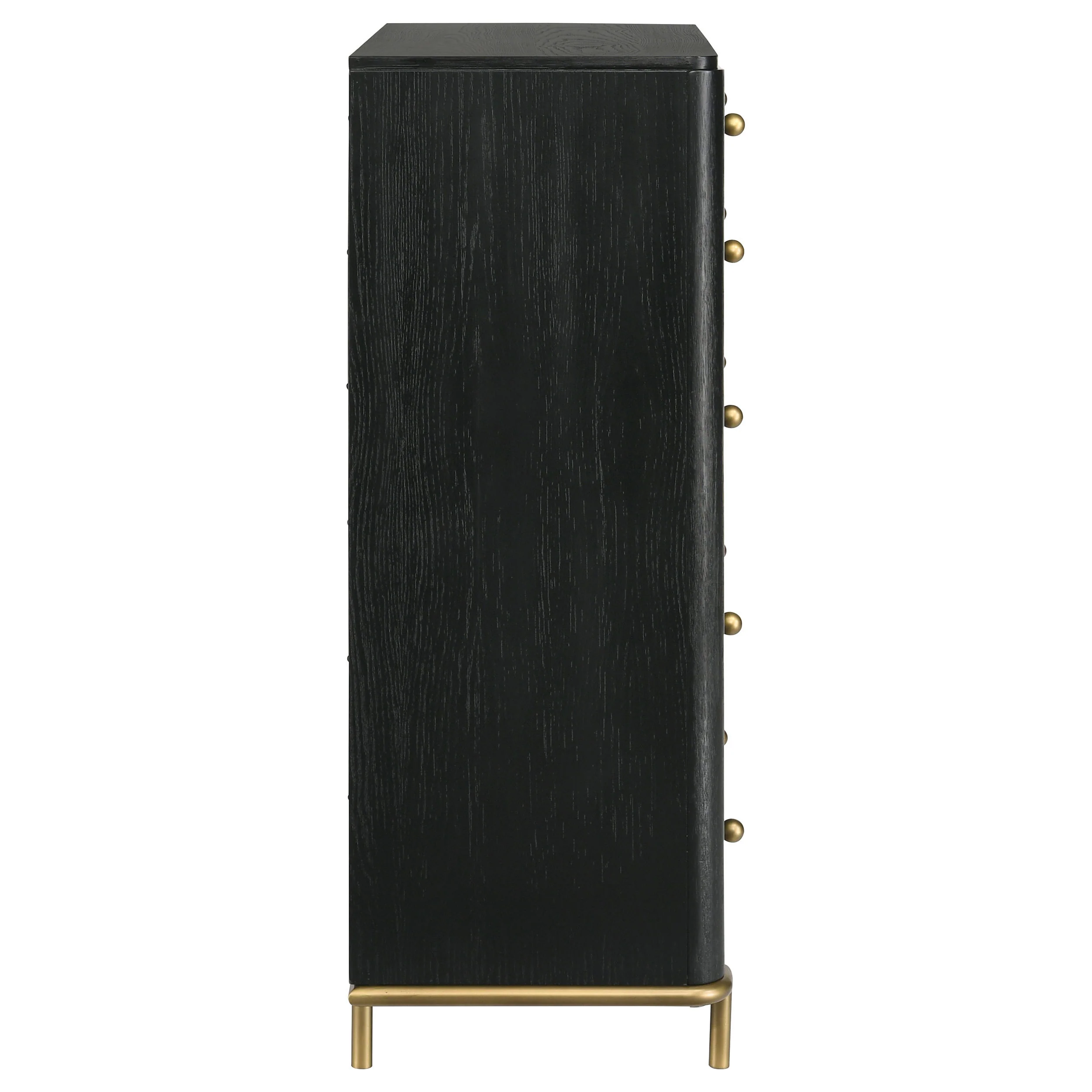 Anser Black 5-Drawer Chest - Image 5