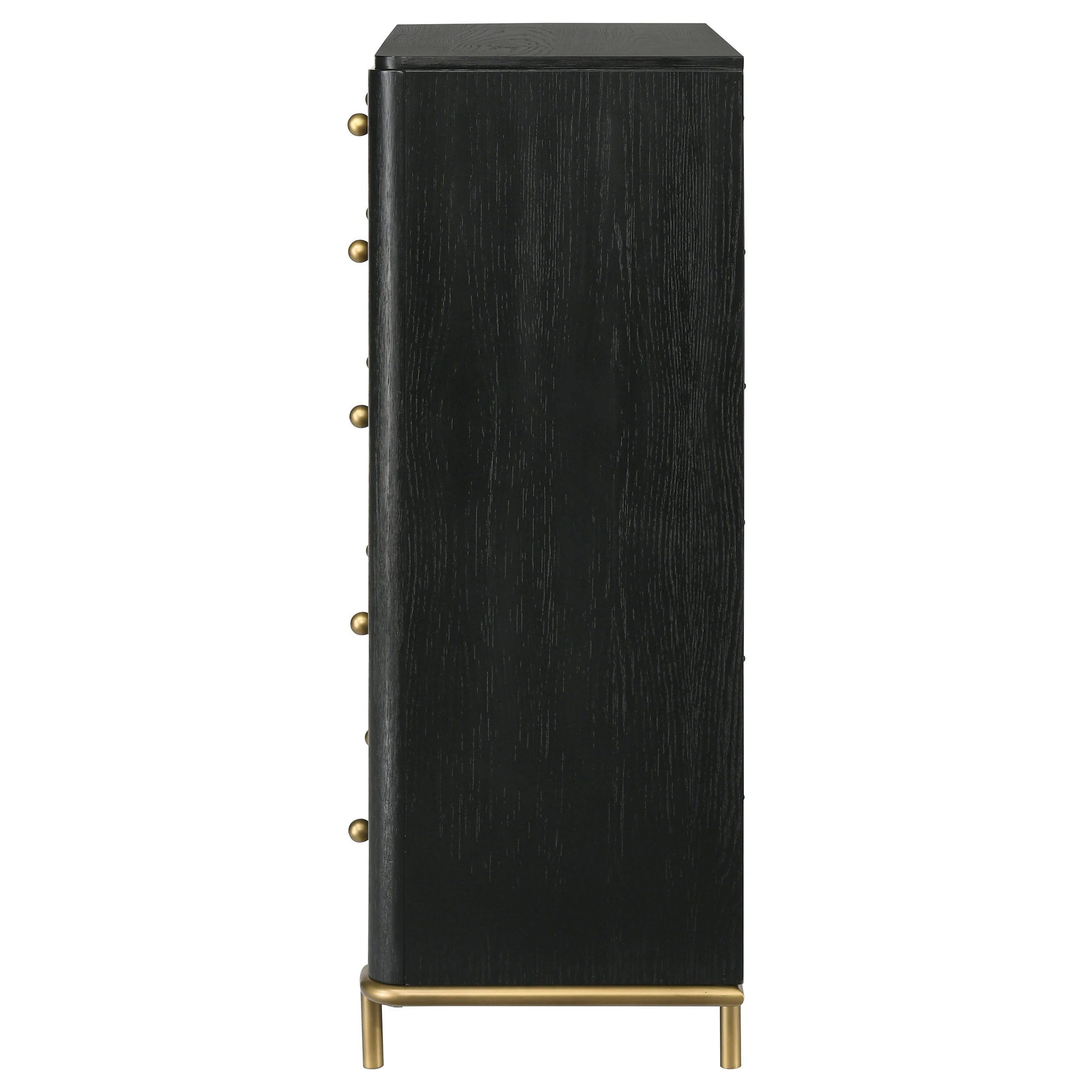 Anser Black 5-Drawer Chest - Image 6