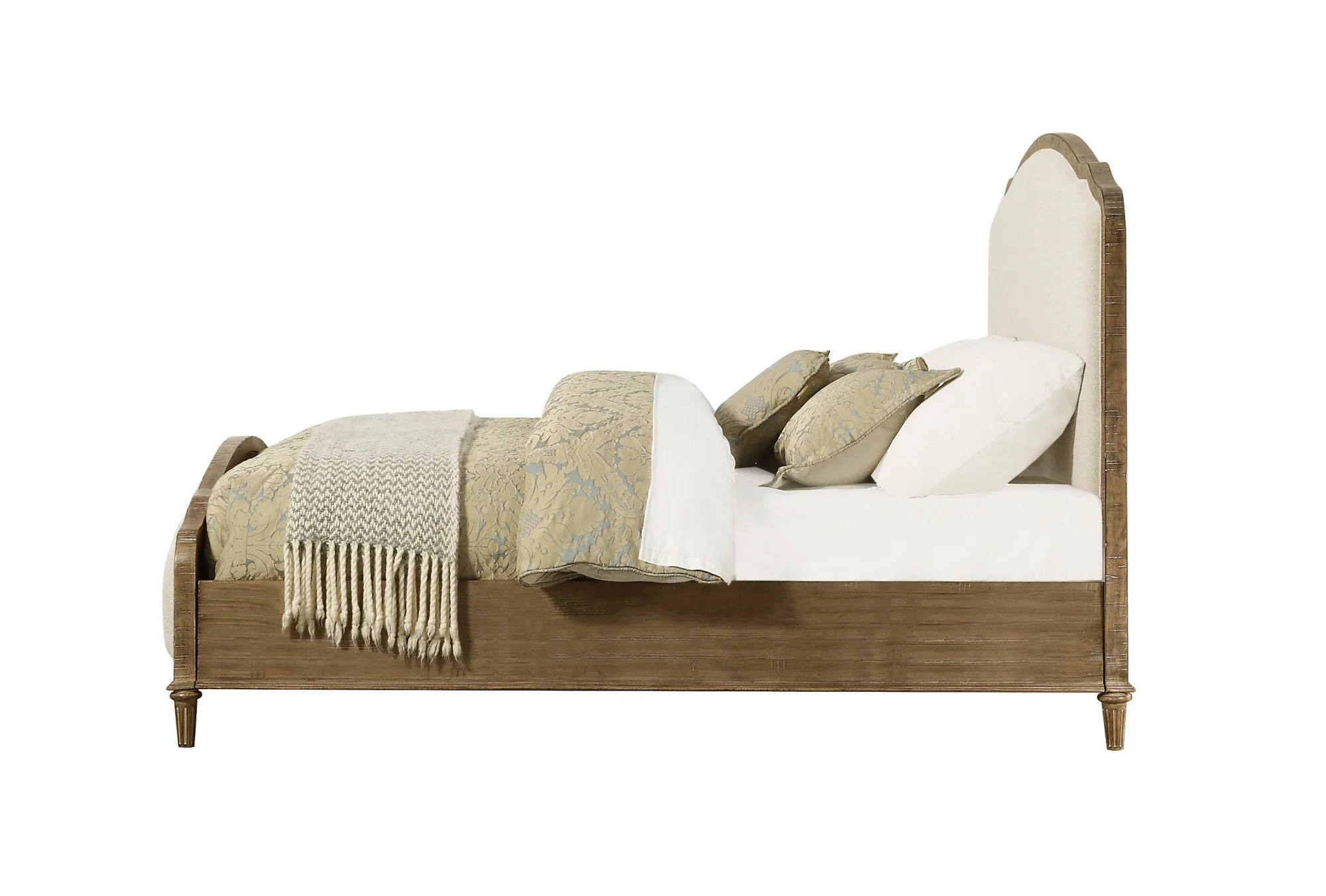 Brown Upholstered Bed - Image 3