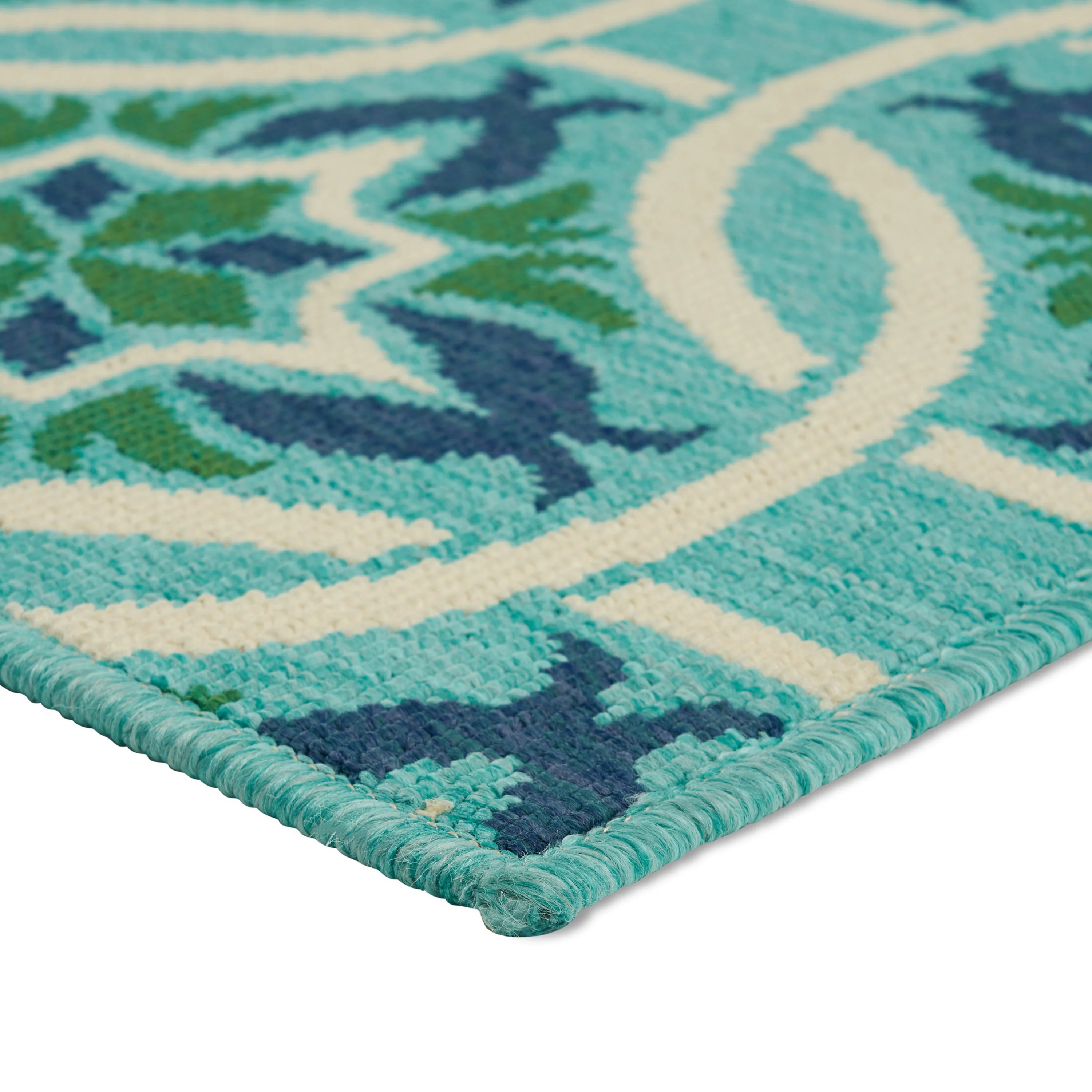 90"x63" Outdoor Rug with Rectangular Shape and Machine-Woven Design - Image 4