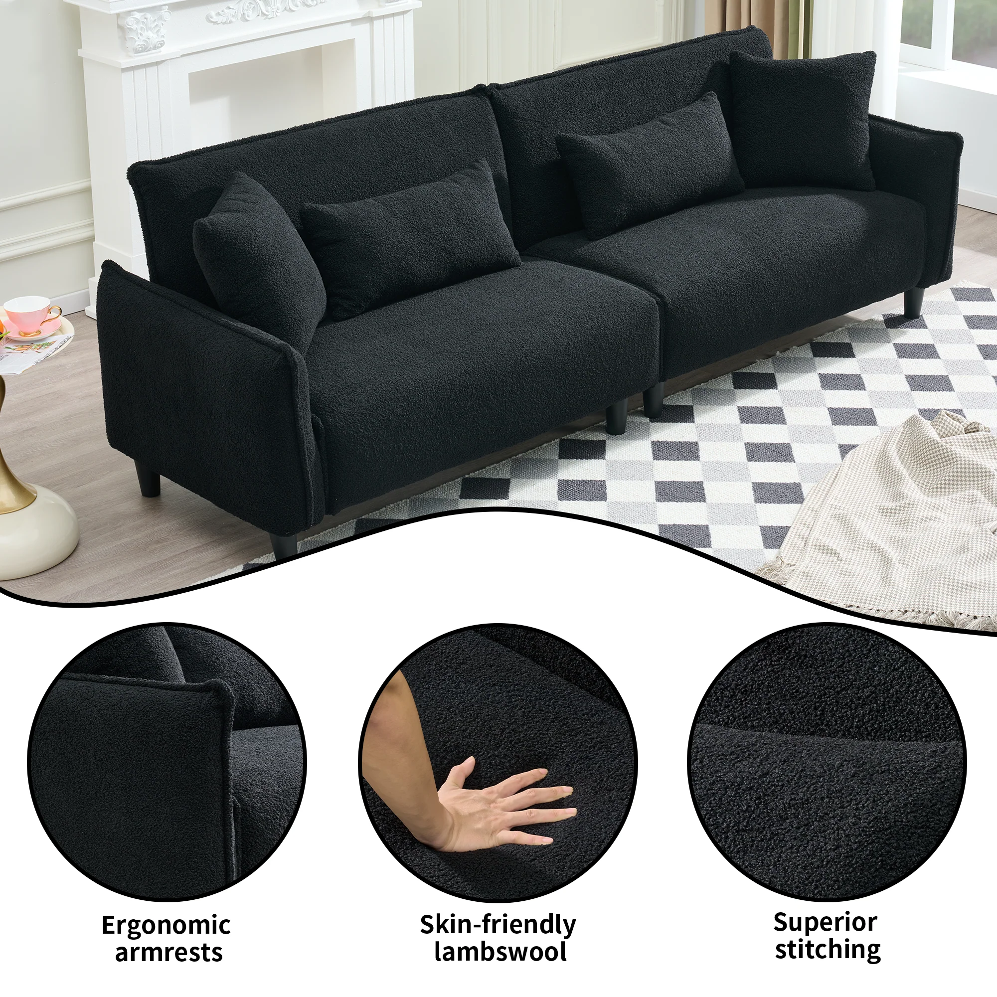 Teddy Velvet Sofa - Image 26