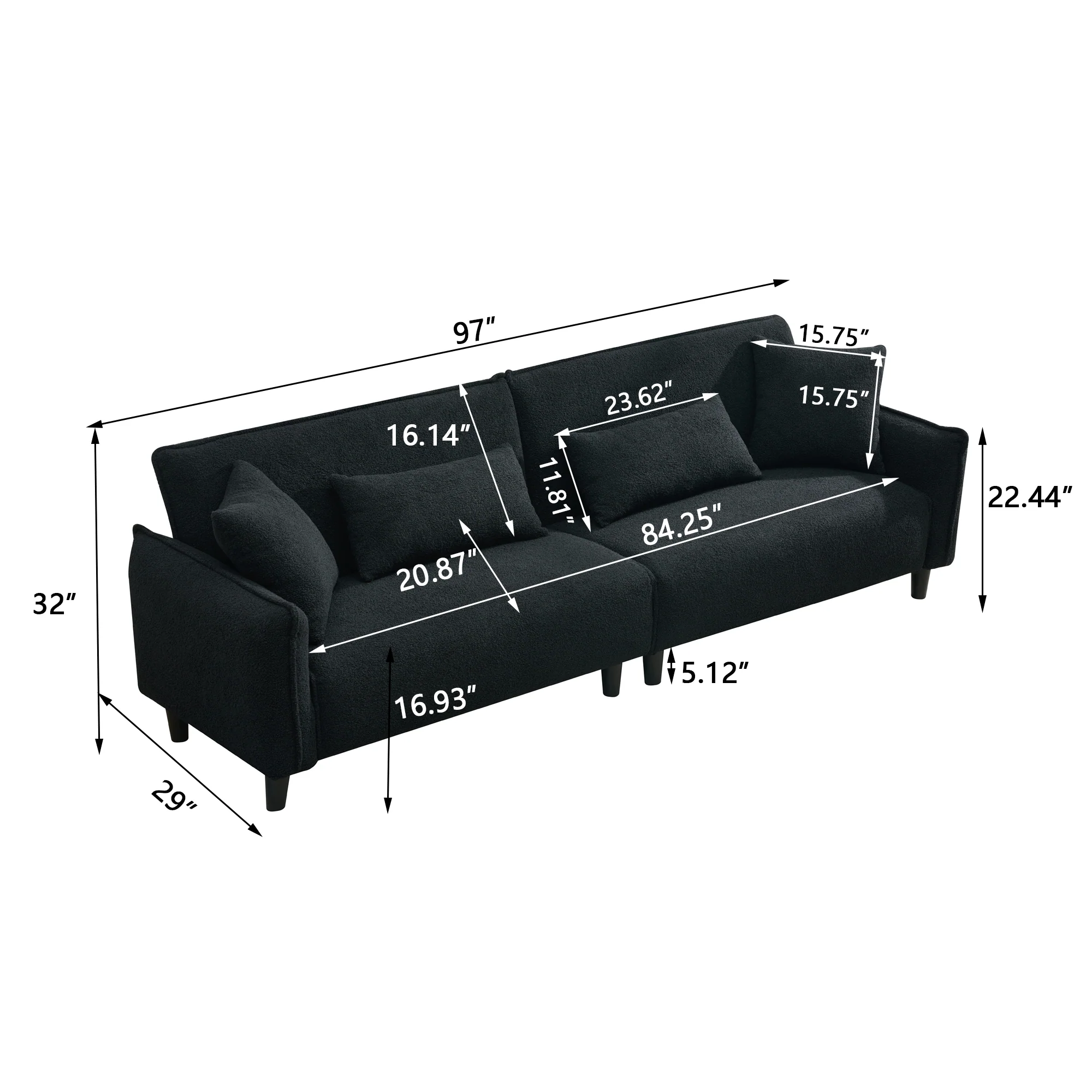 Teddy Velvet Sofa - Image 28